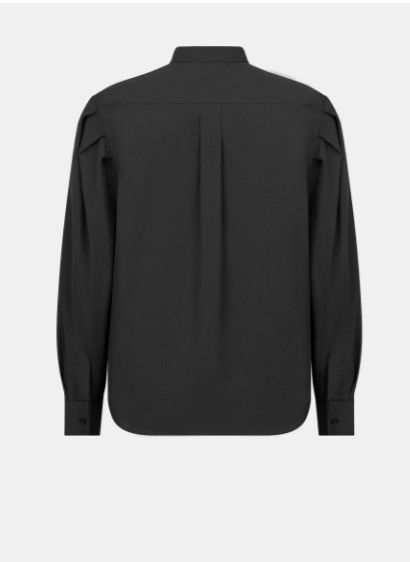 Dior o1w1db10924 Cotton Blouse With Ruffles in Black Size L / US 10 / IT 46 - 2 Thumbnail