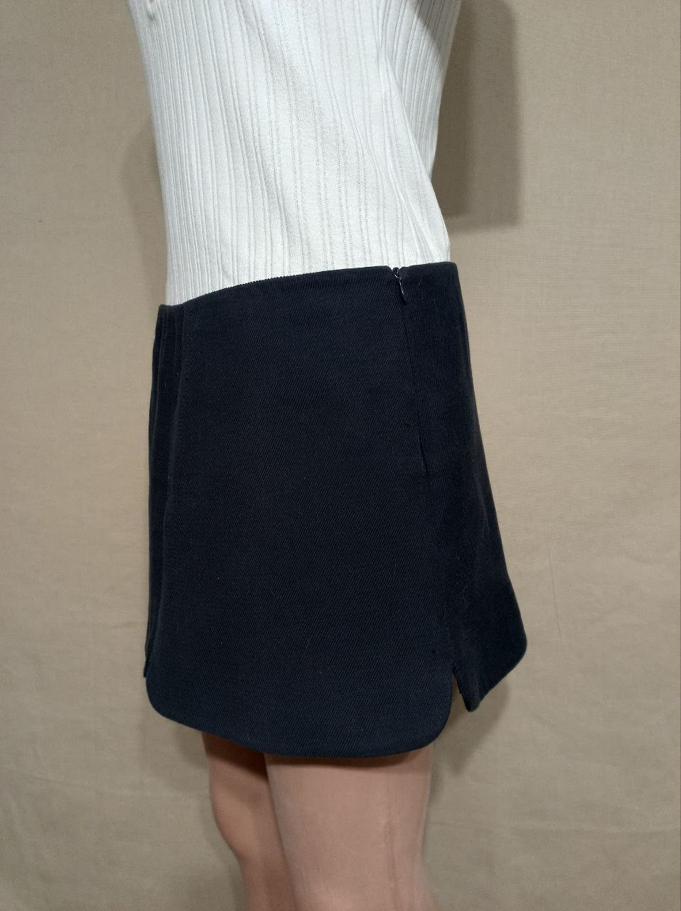 Miu Miu MIU MIU by Prada Cotton Black Mini Skirt Size EU 40 Size 27" / US 4 / IT 40 - 3 Thumbnail