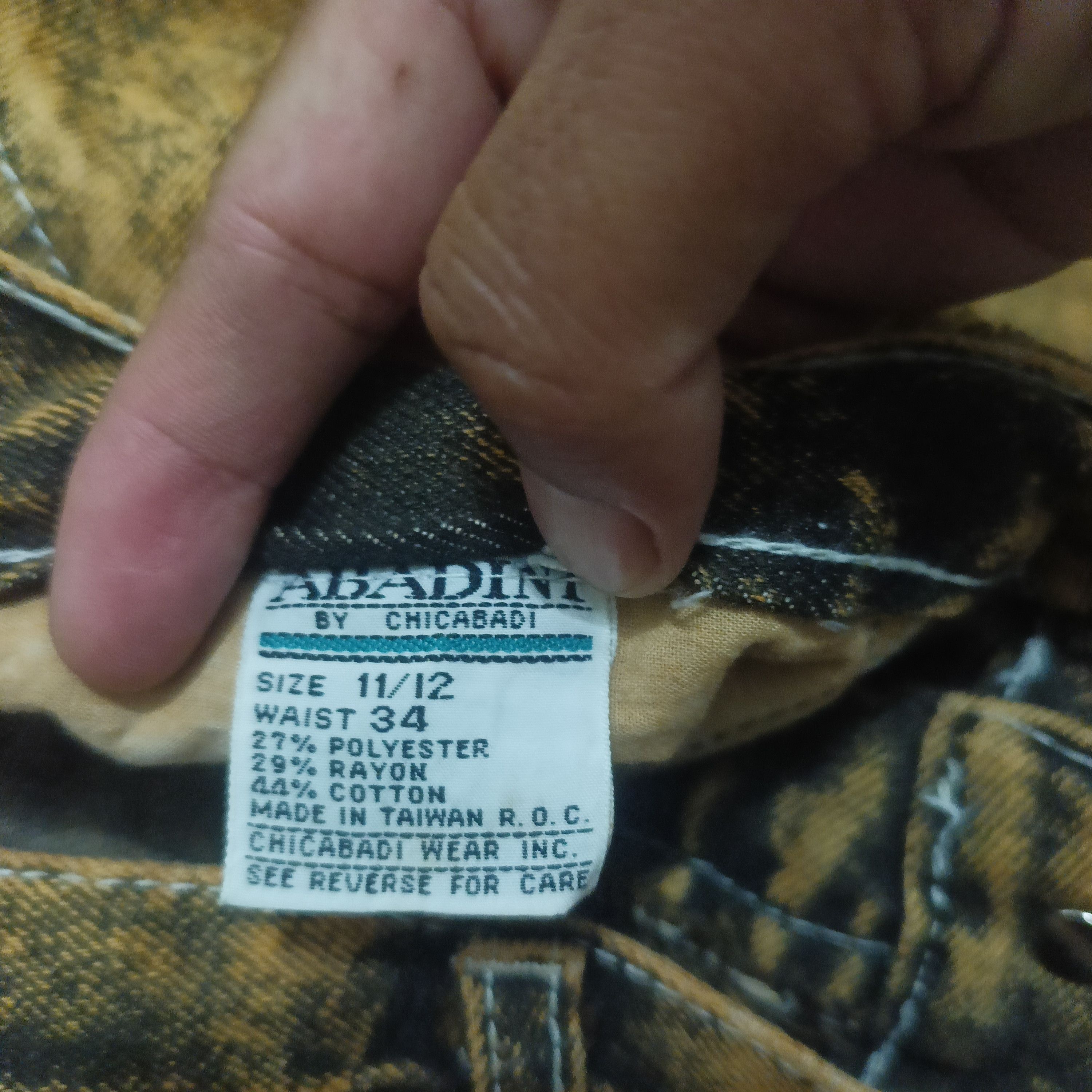 Japanese Brand Rare Retro Vintage Abadini by Chicabadi Distressed Jeans Size US 34 / EU 50 - 7 Thumbnail