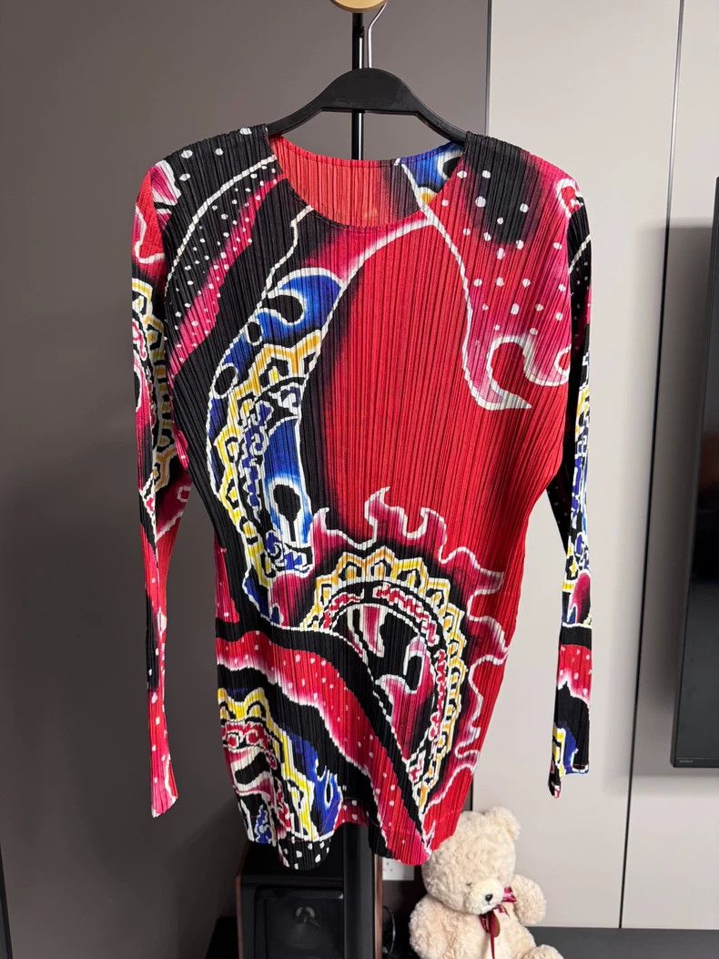 Issey Miyake Issey Miyake size:3 A red Peking Opera mask with a round n Size S / US 4 / IT 40 - 1 Thumbnail