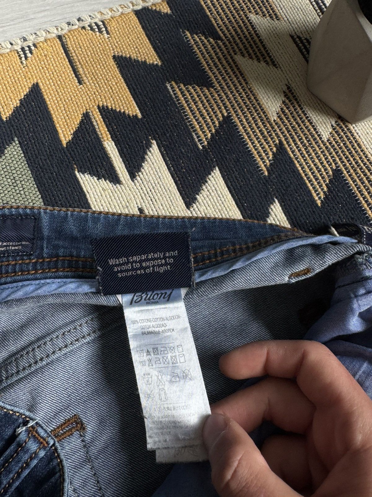 Brioni Brioni Logo Denim Luxury Jeans Size US 31 - 14 Thumbnail