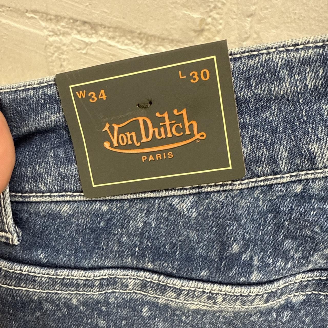 Von Dutch Von Dutch Paris Jeans W34 L30 Blue Acid Wash Logo NWT Size US 34 / EU 50 - 5 Thumbnail