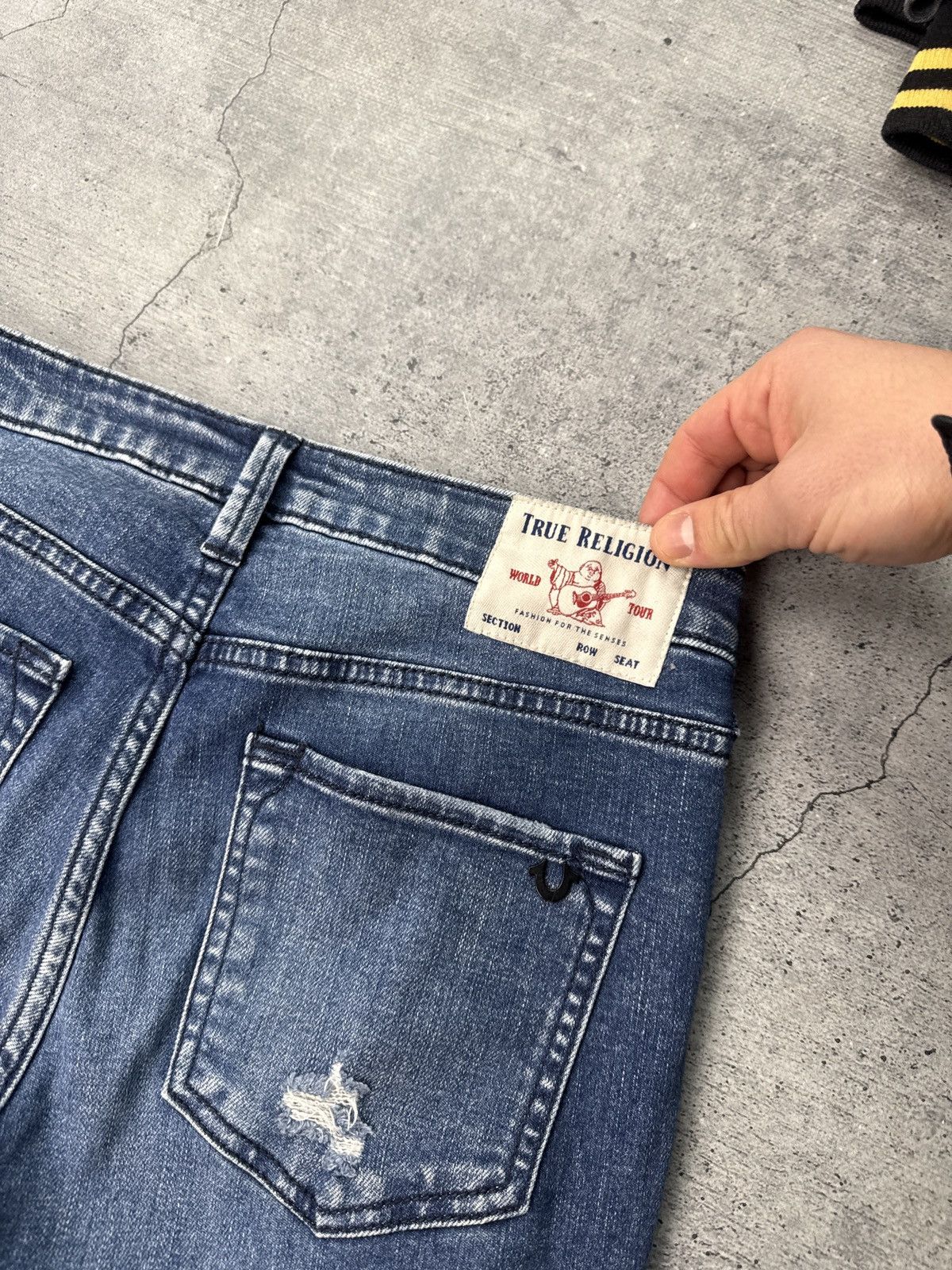 True Religion Vintage True Religion Skinny Big T Red Stitch Denim Jeans 28 Size US 28 / EU 44 - 4 Thumbnail