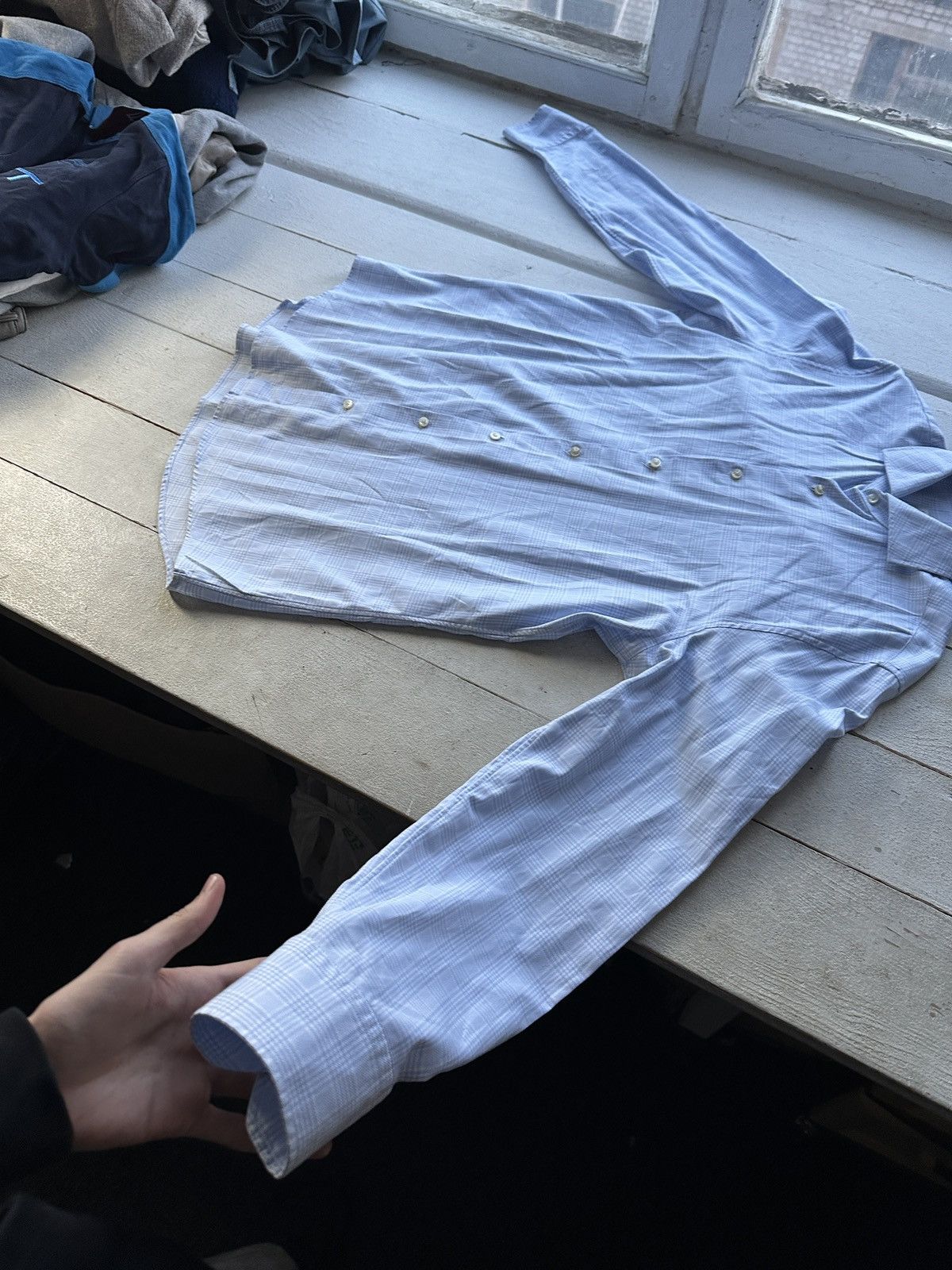 Strenstroms 🚨Stenstroms Men 17/43 Casual Shirt blue white luxury striped Size US M / EU 48-50 / 2 - 2 Thumbnail