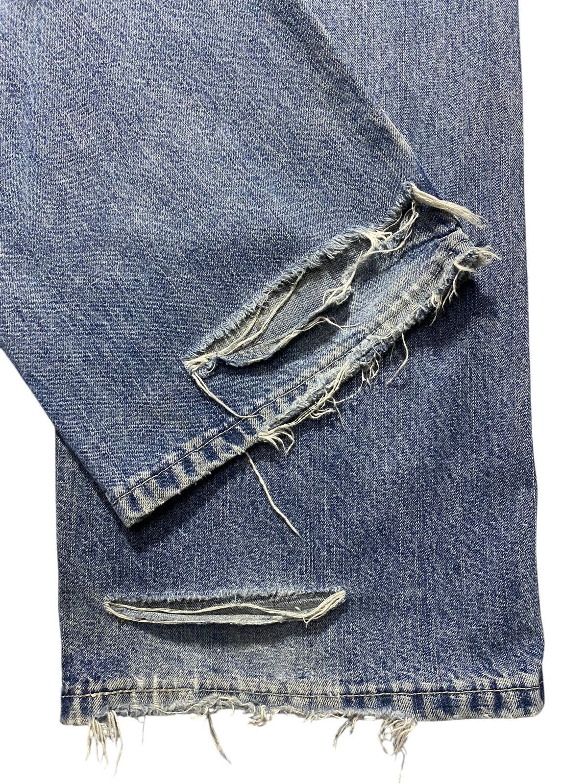 Lee Vintage Lee Carpenter Light Wash Distressed Loose Pants Size US 35 - 14 Thumbnail