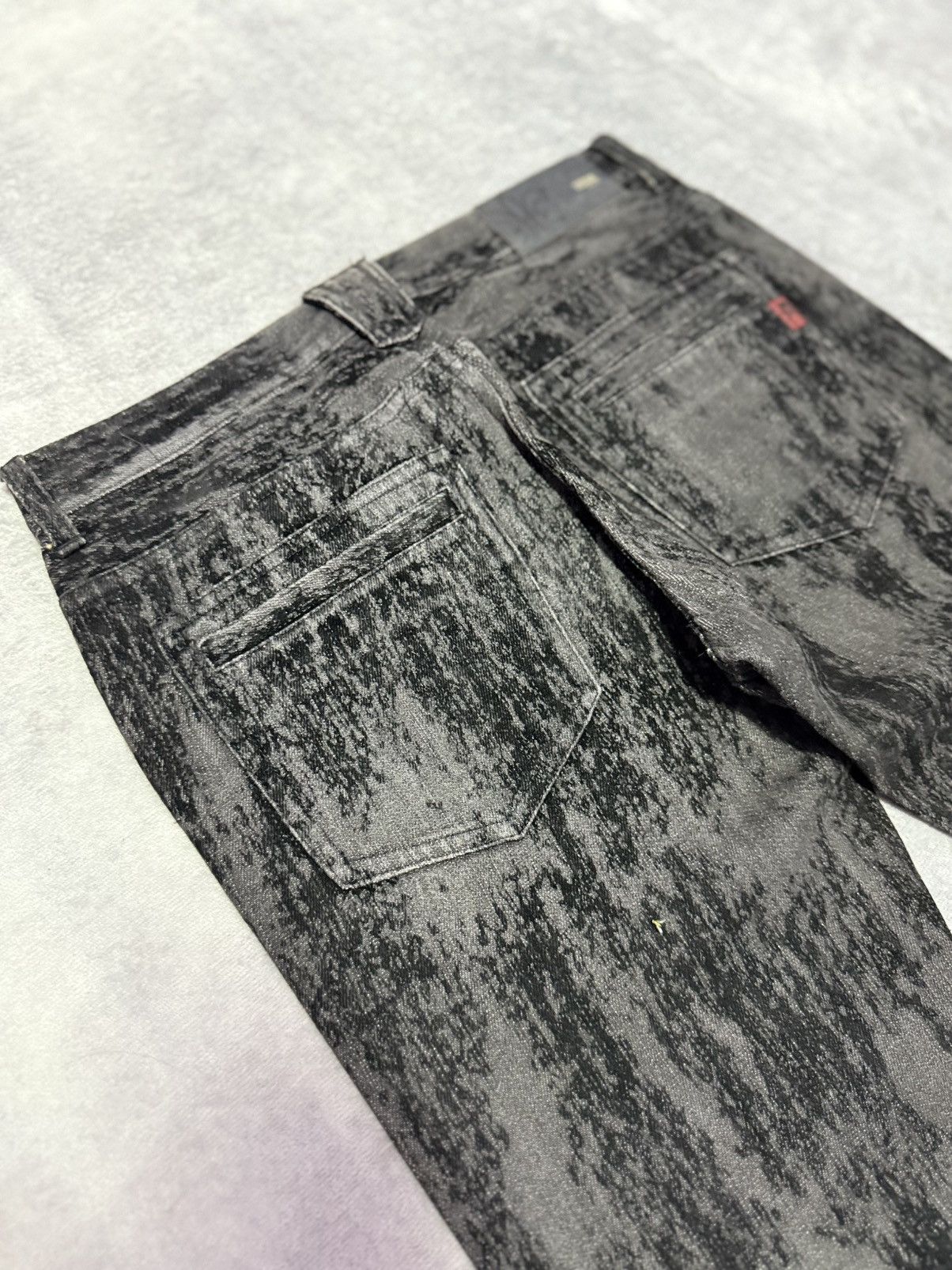 GOSTAR DE FUGA × Japanese Brand × Tornado Mart Custom Culture Japan Velvet-Treated Textured Flare Jeans Size US 32 / EU 48 - 18 Thumbnail
