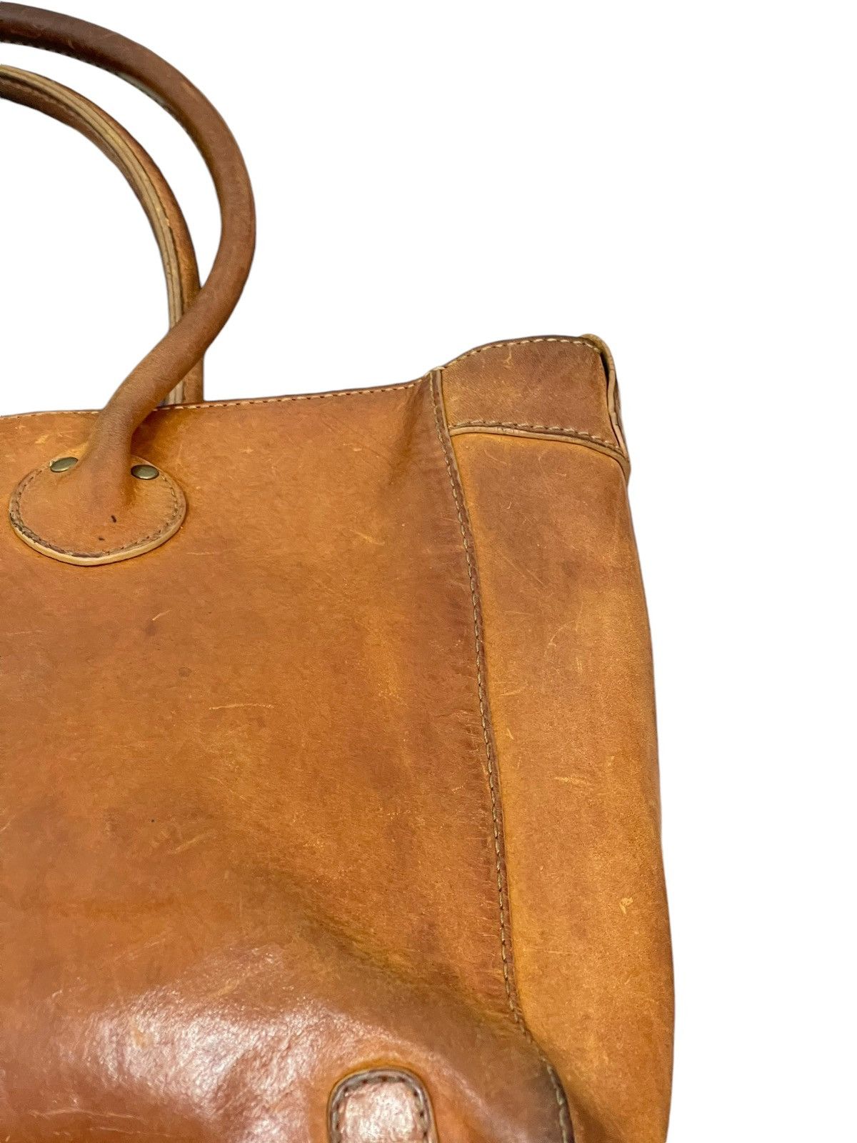 Japanese Brand Full Leather Patina Le Midi Tote Shoulder Bag 1🟩2 Size ONE SIZE - 8 Thumbnail