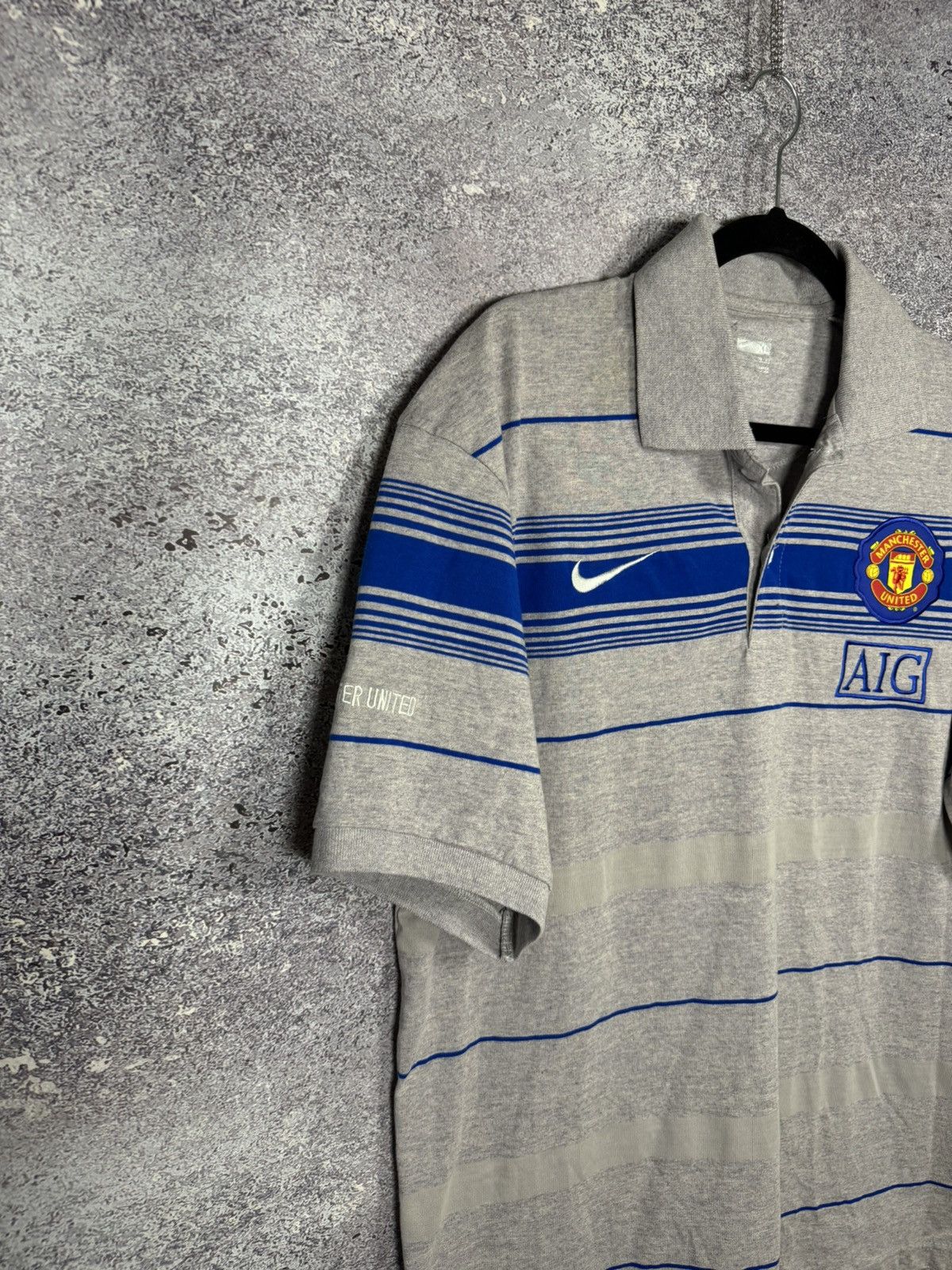Nike × Vintage Vintage Manchester United Pre Match Nike Polo Tee Size US XL / EU 56 / 4 - 4 Thumbnail