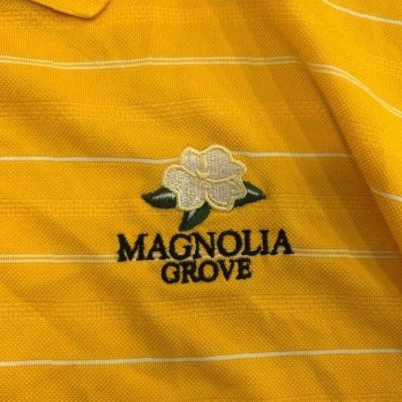 Nike Nike Golf Polo Shirt Mens Medium Yellow White Stripe Dri-Fit Magnolia Grove Size US M / EU 48-50 / 2 - 7 Thumbnail