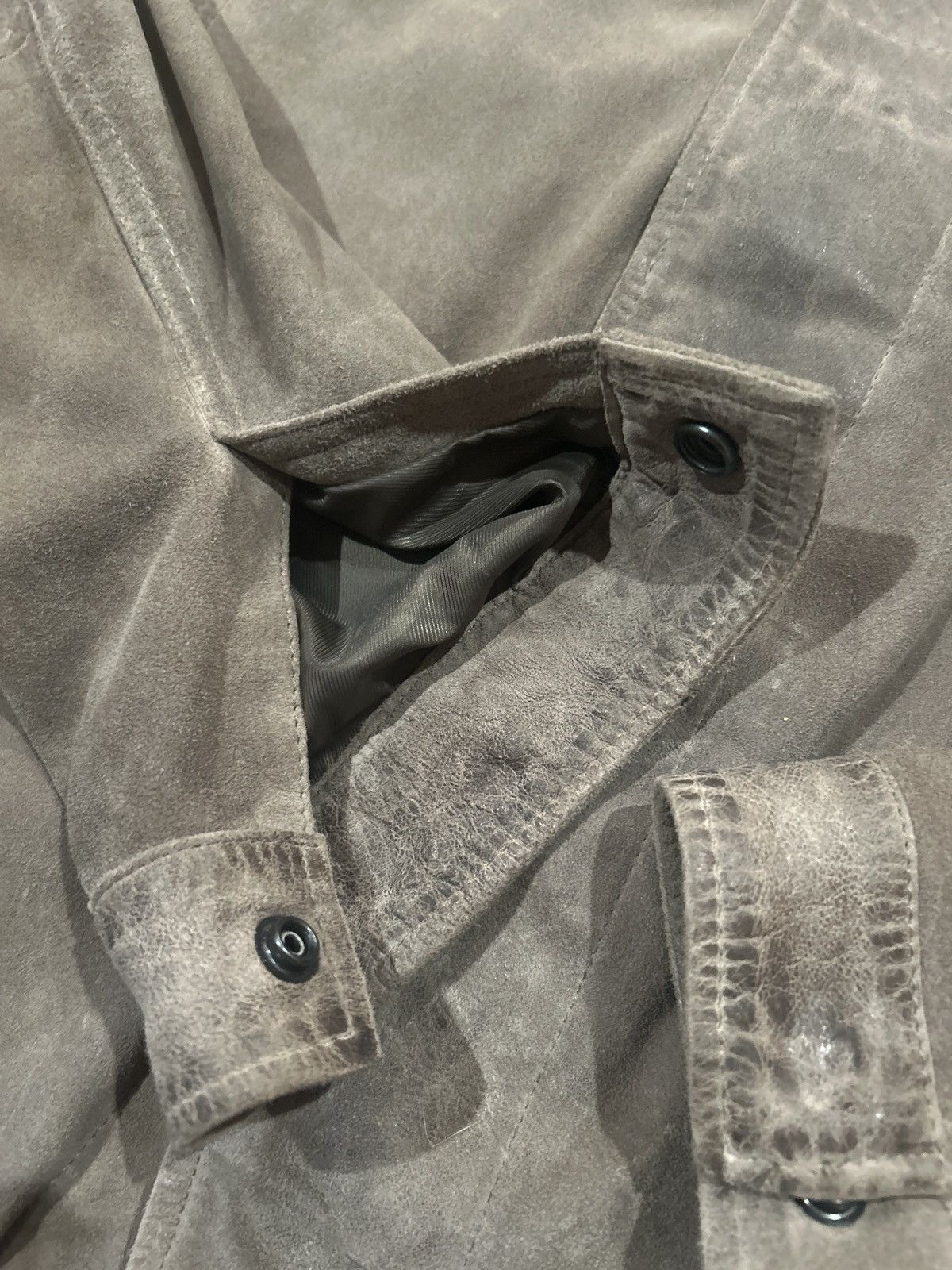 Allsaints Allsaints Suede Shirt Jacket Gray Medium Military Size US M / EU 48-50 / 2 - 7 Thumbnail