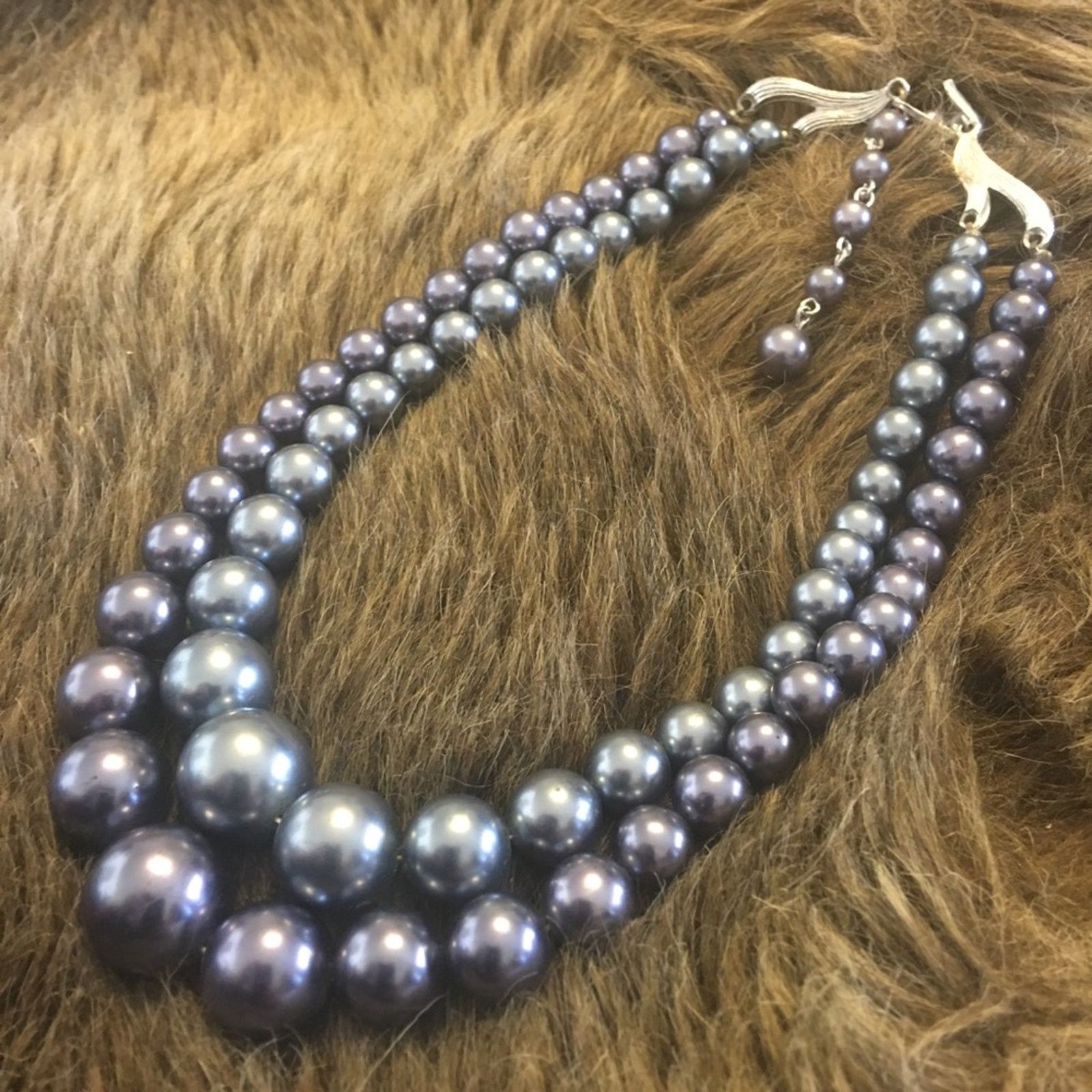 Vintage Vintage double strand two tone bead necklace Size ONE SIZE - 6 Thumbnail