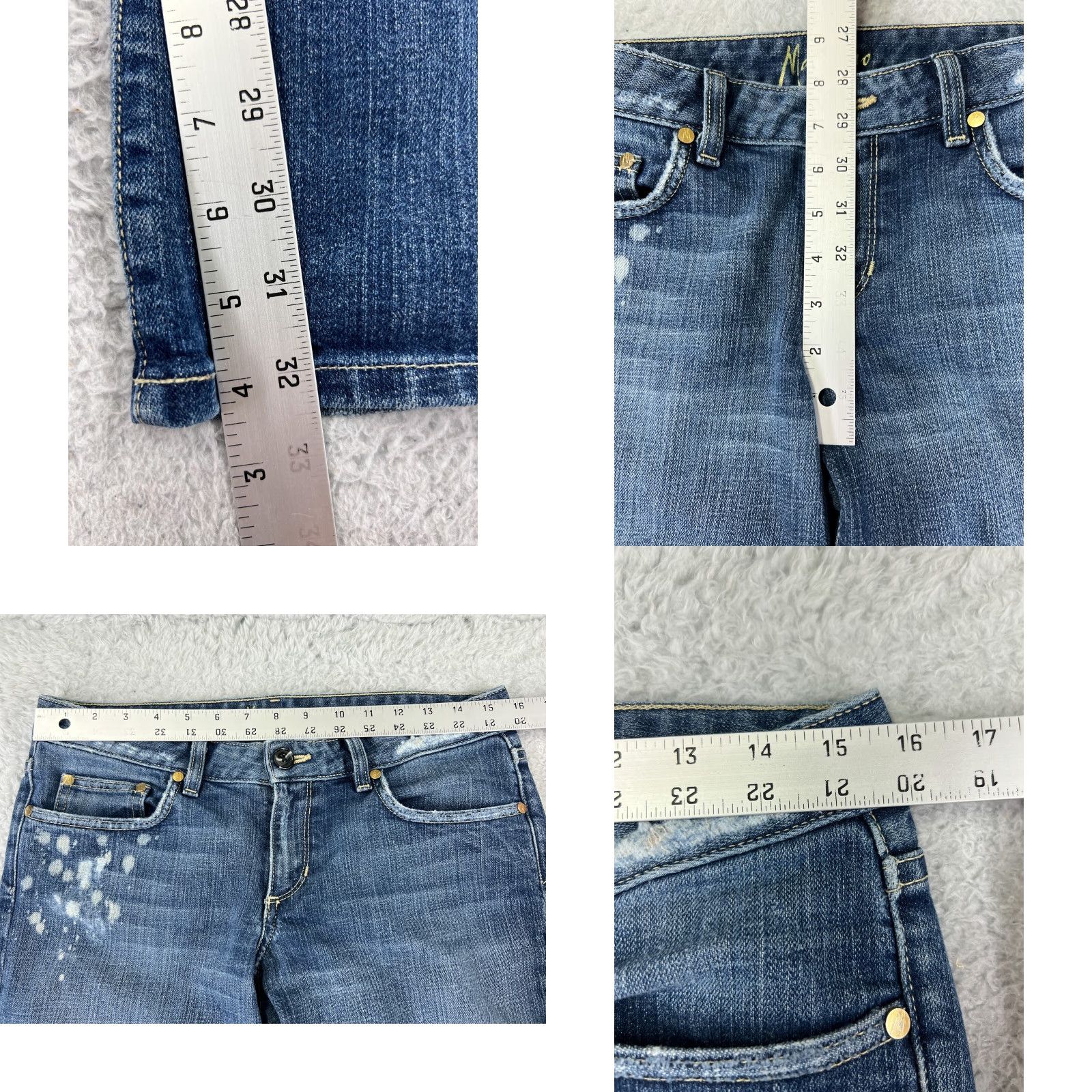 Guess VINTAGE GUESS Jeans Womens 28 Distressed Denim 5-Pocket Bootcut Cotton Blue Mens Womens Size 28" / US 6 / IT 42 - 9 Thumbnail