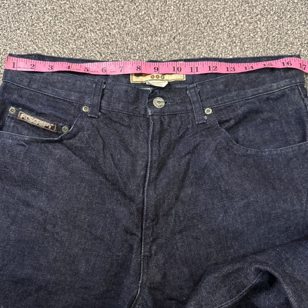 Indigo 🔥🇯🇵 Vintage 80s Japanese Selvedge Ft. Script Denim Rare Size US 34 / EU 50 - 16 Thumbnail