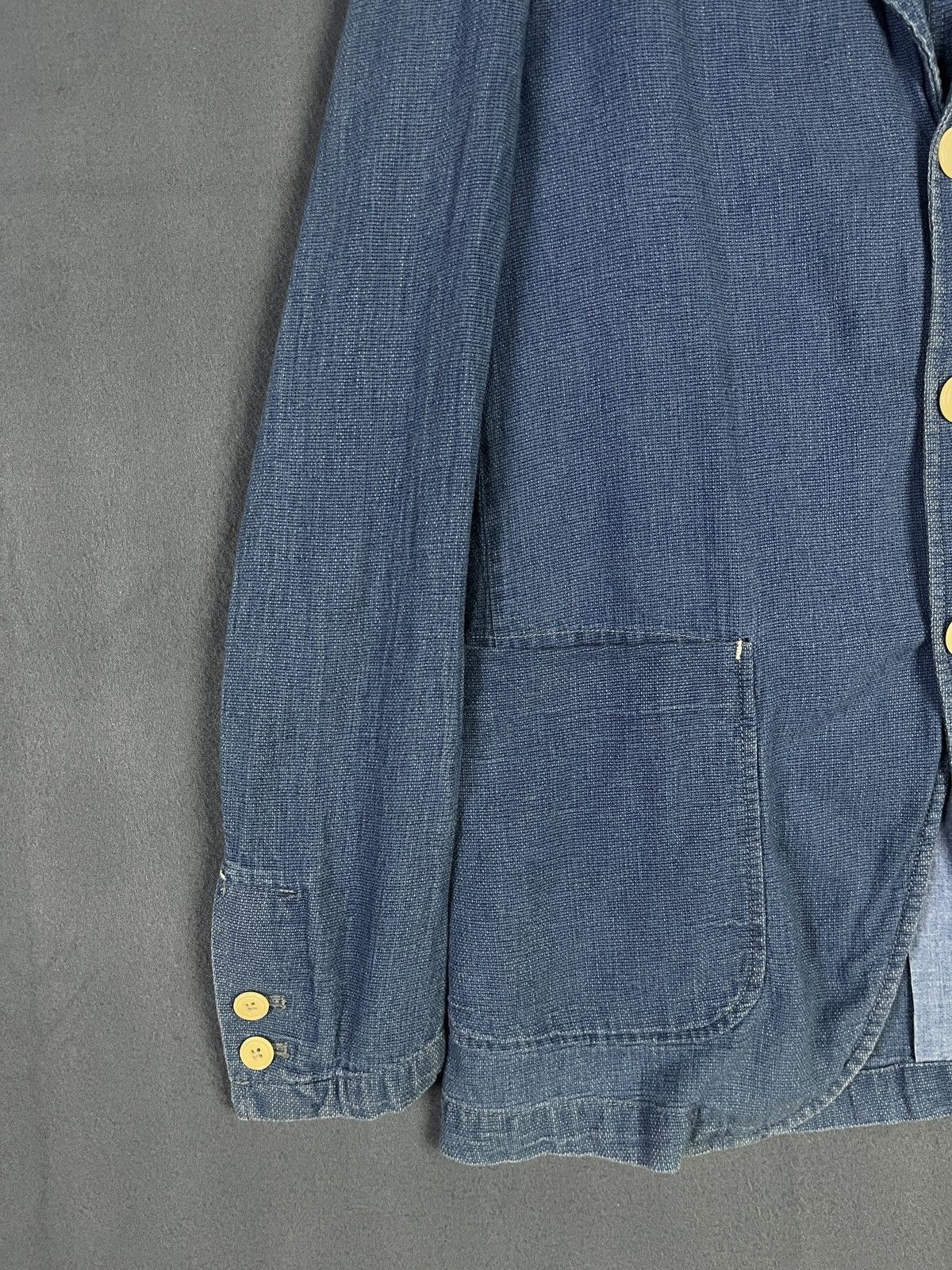 J.S. Homestead × Japanese Brand × Journal Standard Journal Standard Homestead Denim Colour Cotton Blazer Size US S / EU 44-46 / 1 - 4 Thumbnail