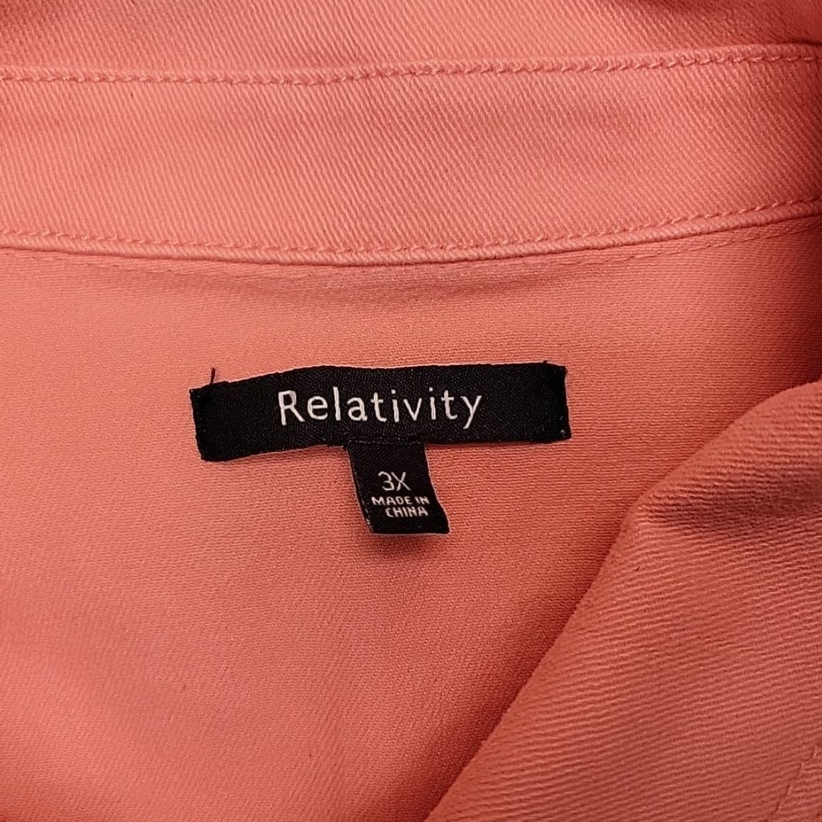 Denime VINTAGE Relativity Jacket Womens 3X Pink Denim Jean Long Sleeve Classic Trucker Size XXL / US 16-18 / IT 52-54 - 2 Thumbnail