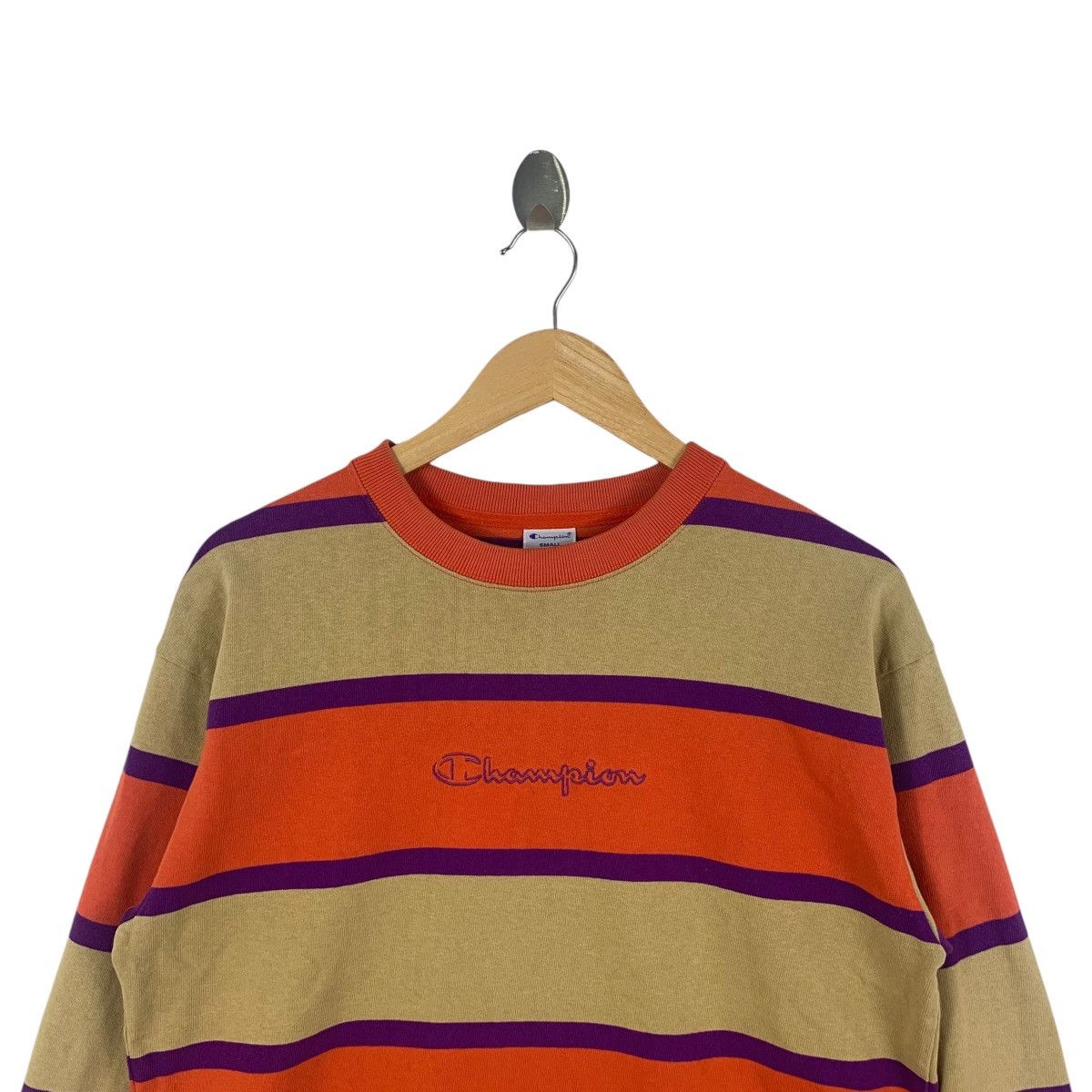Champion Vintage CHAMPION REVERSE WEAVE Striped Tee Shirt Size S / US 4 / IT 40 - 2 Thumbnail