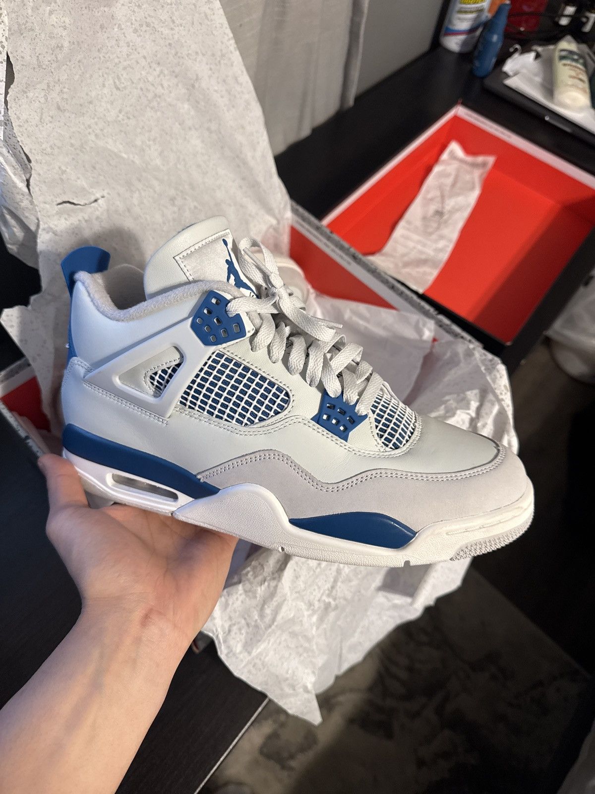 Jordan Brand × Nike Jordan 4 Military Blue Size US 10.5 / EU 43-44 - 7 Thumbnail