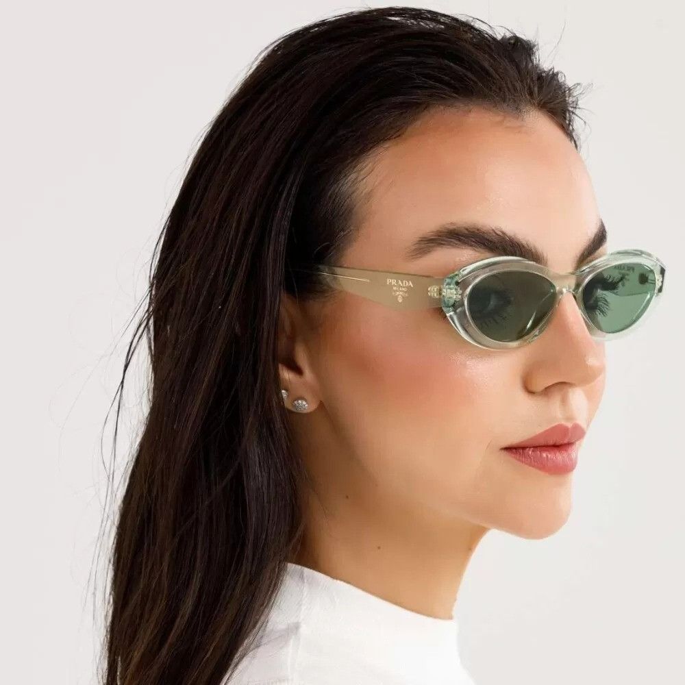 Prada NEW PRADA SUNGLASSES PR26ZS 14R20E TRANSPARENT MINT WOMEN Size ONE SIZE - 4 Thumbnail