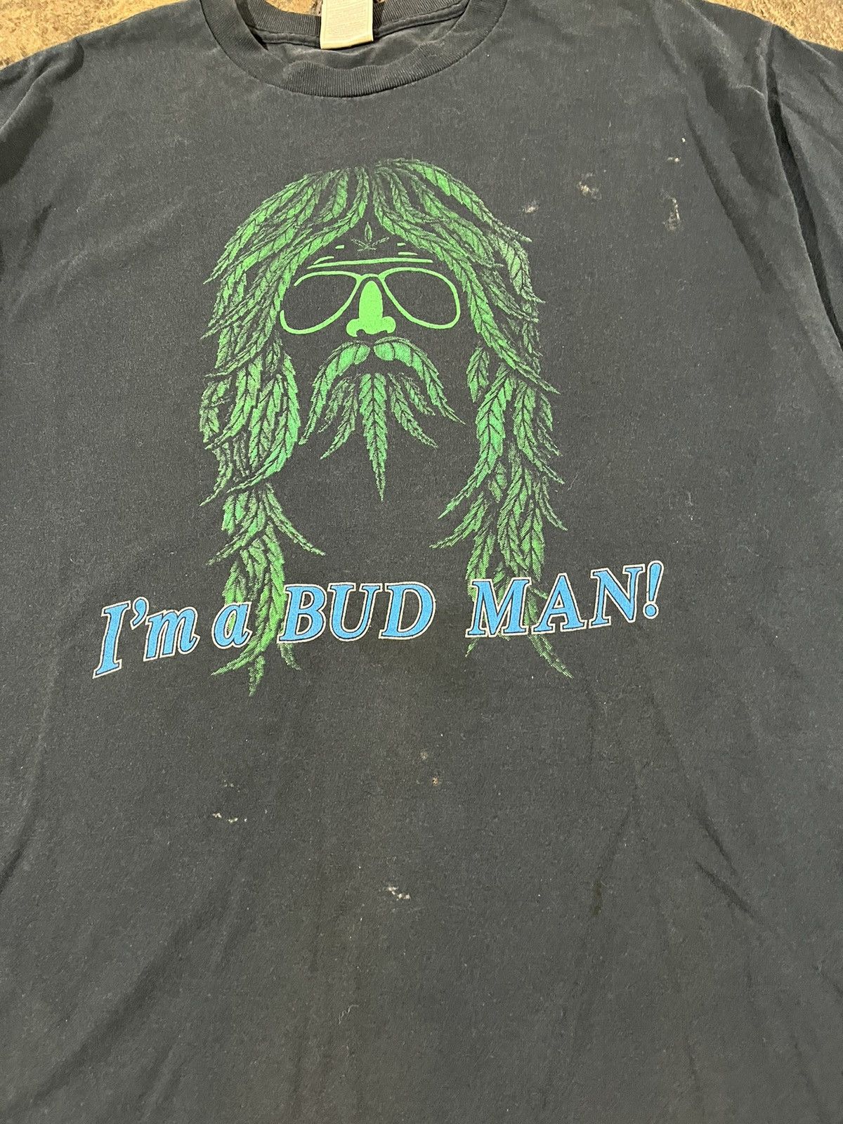 Vintage Crazy Vintage 90s Bud Man Weed Drug Parody Humor Tee Shirt Size US XL / EU 56 / 4 - 3 Thumbnail