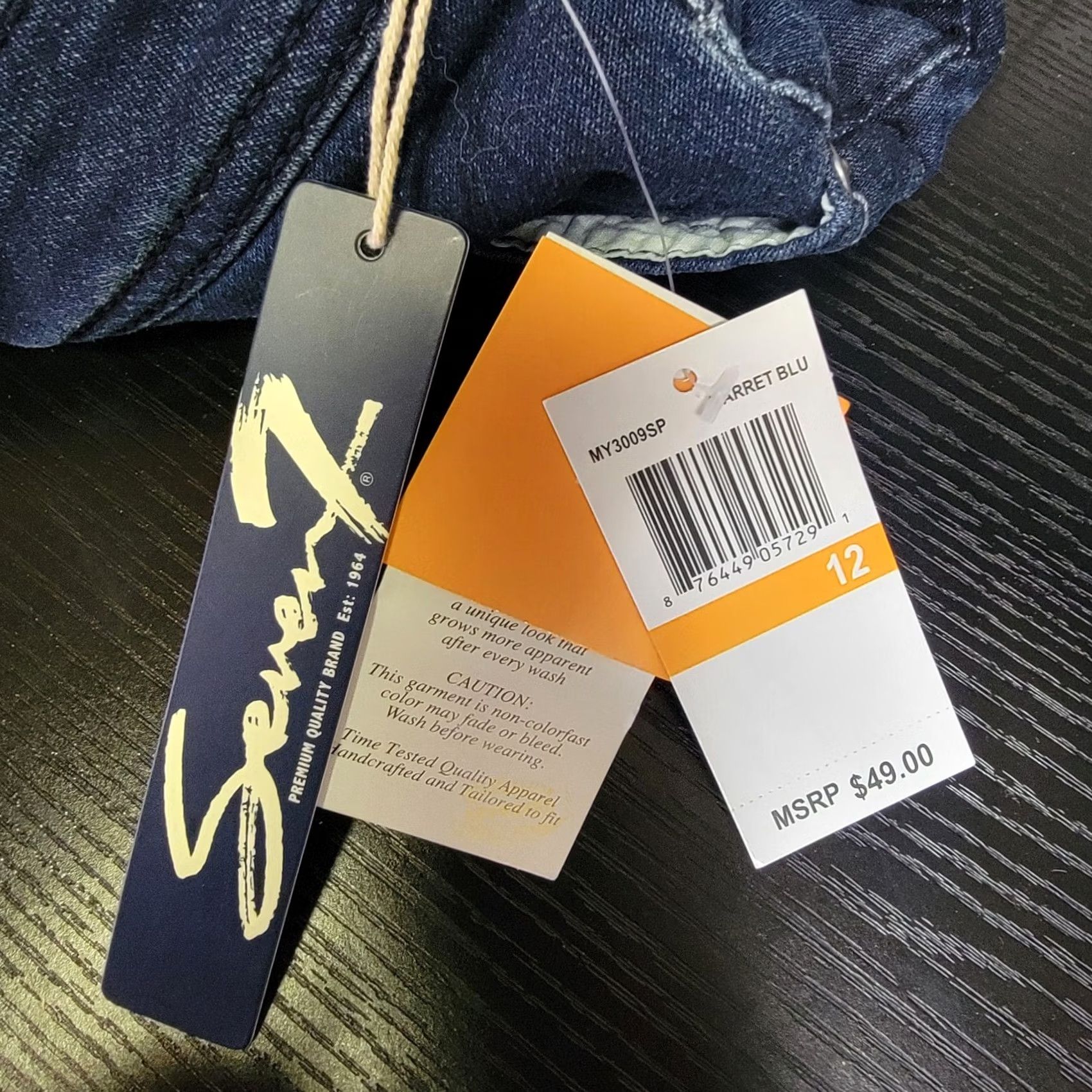 Vintage Seven7 Shorts womens Sz: 12 Blue Denim Jeans new with tags Size 34" / US 12 / IT 48 - 2 Thumbnail