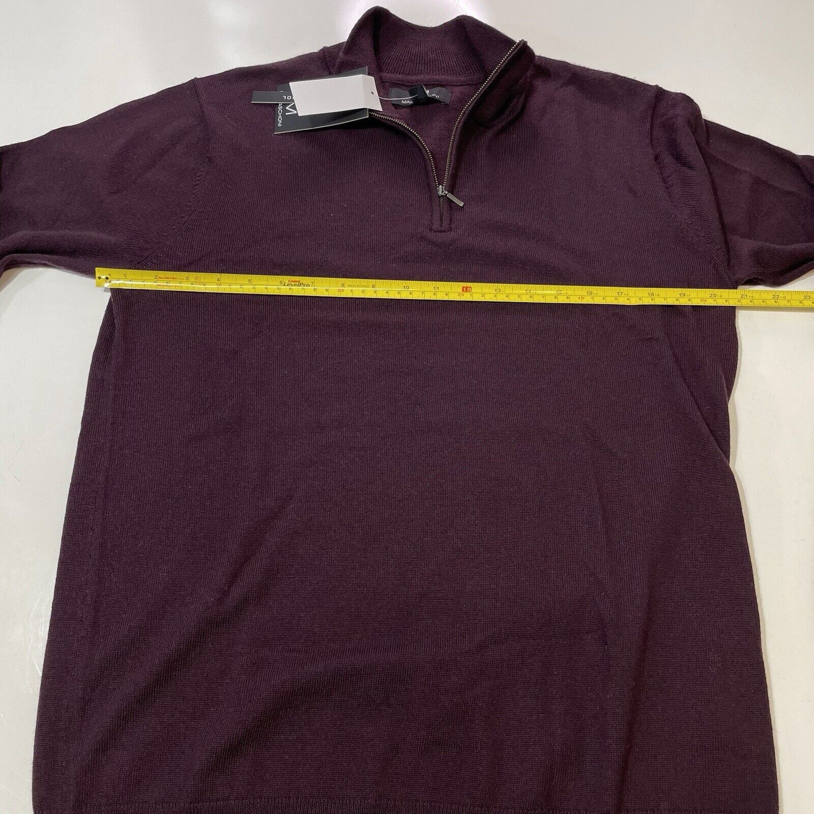 Magaschoni Magaschoni Men’s Merino Wool Crewneck Pullover Zip Sweater Size US M / EU 48-50 / 2 - 5 Thumbnail