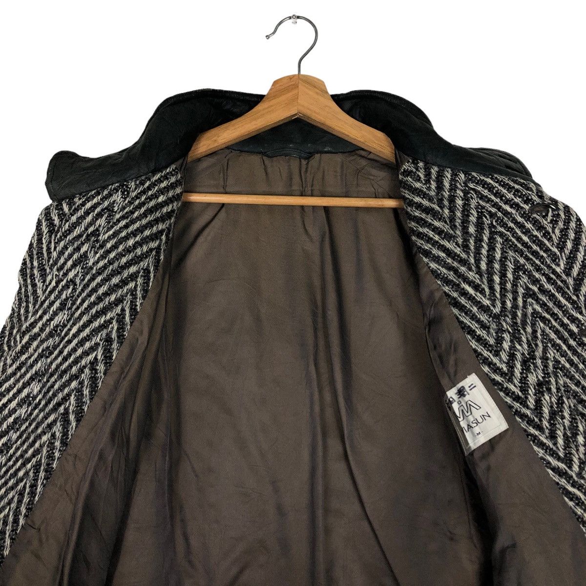 Japanese Brand 🔥Vtg Herringbone Wool Bomber Jacket Viasun Issey Miyake Size US M / EU 48-50 / 2 - 12 Thumbnail