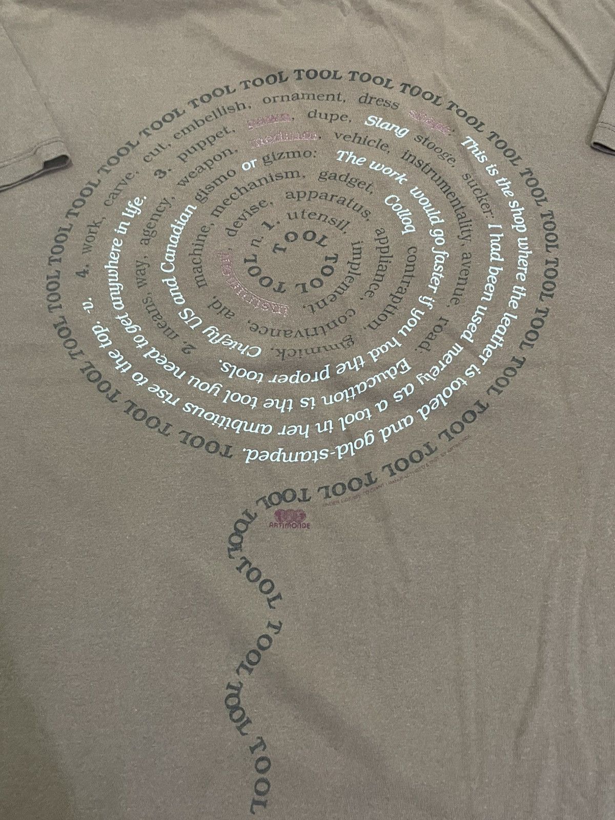 Vintage Vintage 90s Tool Mocha Brown Band Tee by Artimonde / Giant Size US L / EU 52-54 / 3 - 6 Thumbnail