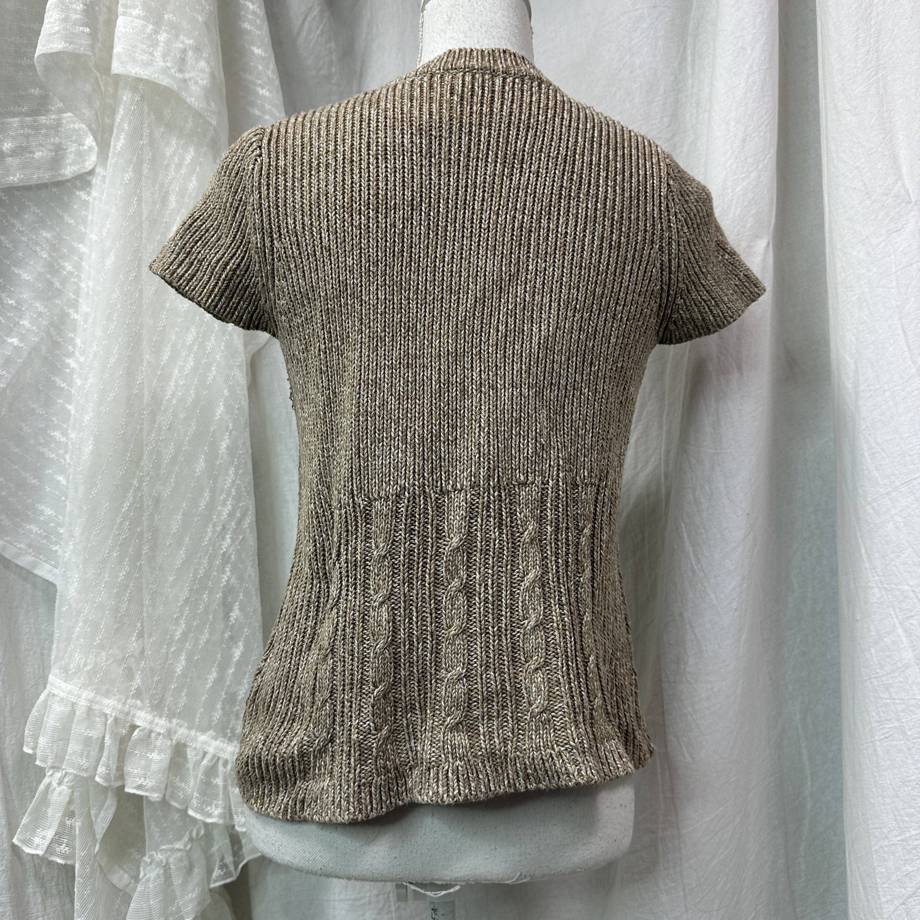 Vintage Vintage Avant Garde Buttoned Short Sleeve Sweater Y2K Size S / US 4 / IT 40 - 3 Thumbnail
