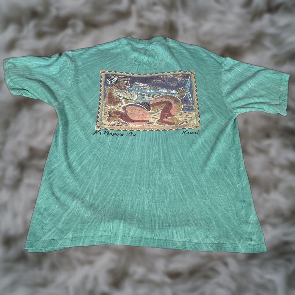 Vintage VINTAGE Crazy Shirts Hawaii Kauai Tie Dye T Shirt Mens XL Abstract Art Teal 90s Shirt Mens XL Green 90s Graphic Print Size US XL / EU 56 / 4 - 1 Thumbnail