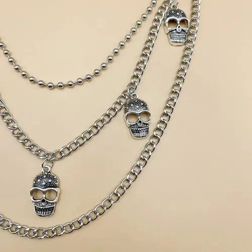 Other Unisex 3 Layer Skull Head Wallet Keychain Size ONE SIZE - 4 Thumbnail