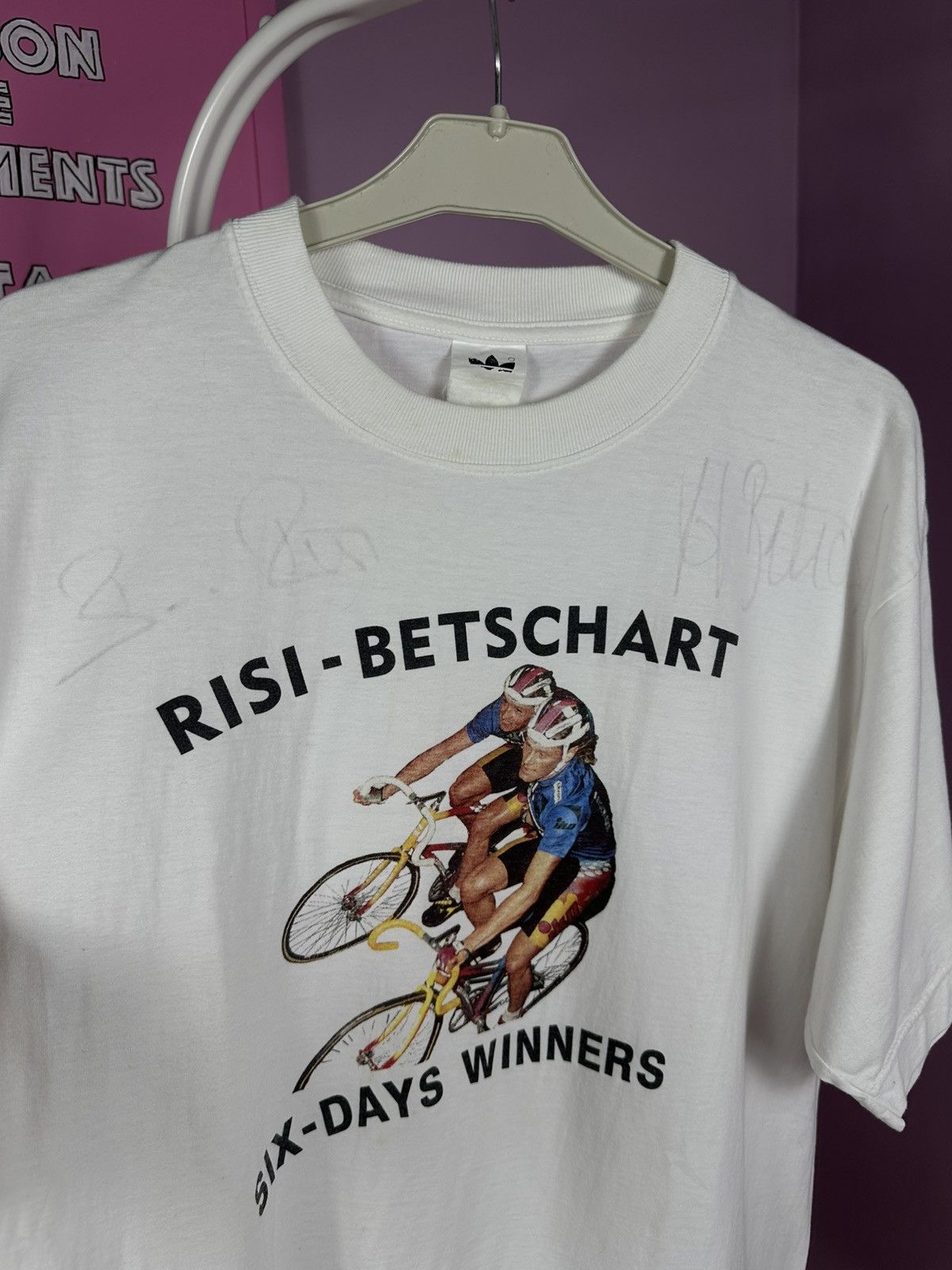 Adidas Adidas Signed Bruno Risi Kurt Betschart Six Days Winners Size US L / EU 52-54 / 3 - 8 Thumbnail