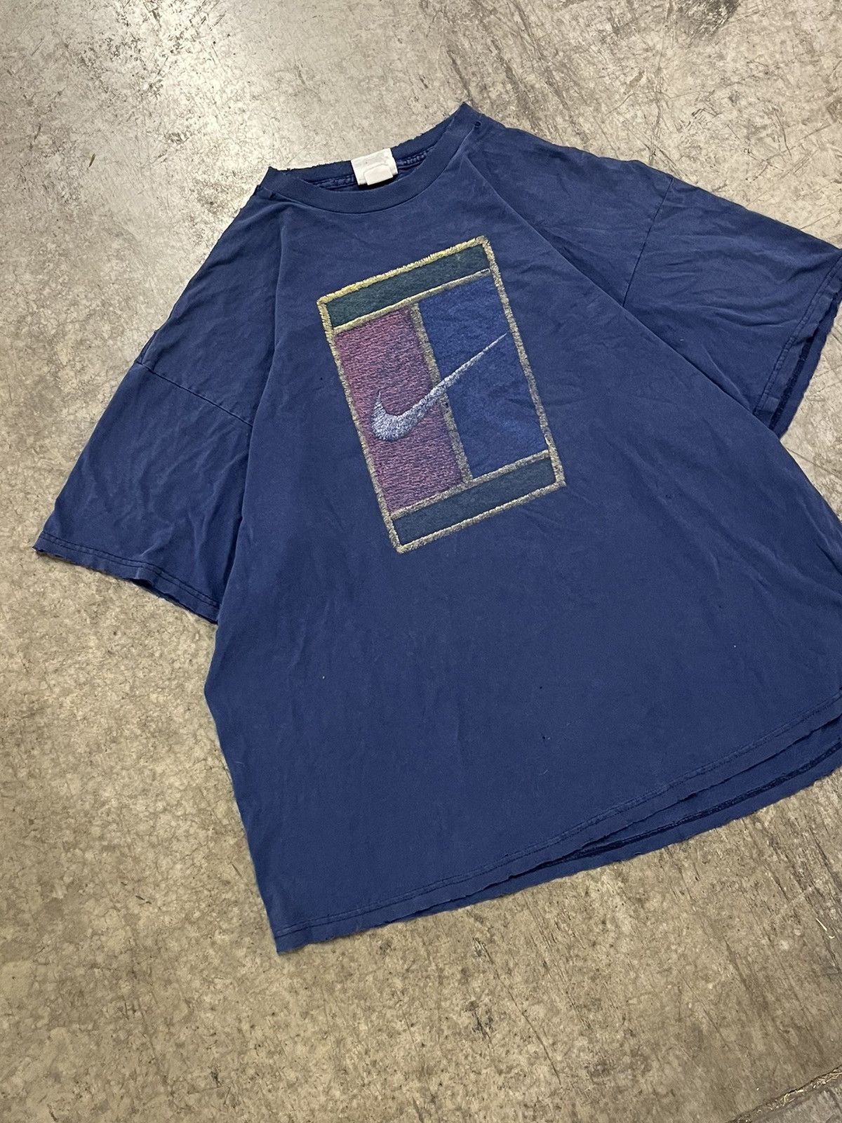Nike × Vintage Nike court tennis vintage 90s faded tee shirt hype thrashed Size US XXL / EU 58 / 5 - 2 Thumbnail