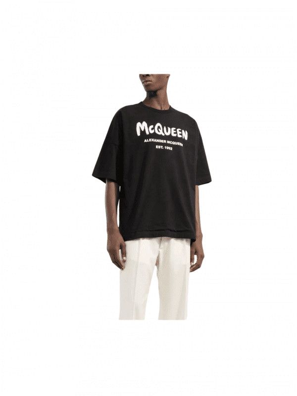 Alexander McQueen o1y1024 Oversize-T-Shirt In Black Size US XXS / EU 40 - 2 Thumbnail