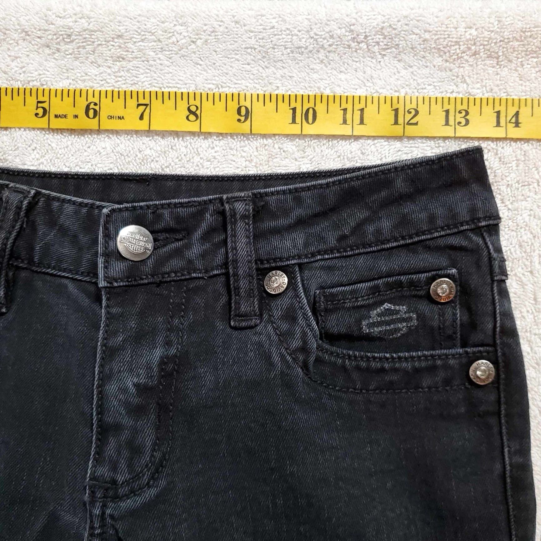 Harley Davidson VINTAGE Harley-Davidson Womens Jeans Black 0 Stretch 26x29 Womens Harley-Davidson Jeans Black 0 Stretch 26x29 Size 26" / US 2 / IT 38 - 6 Thumbnail