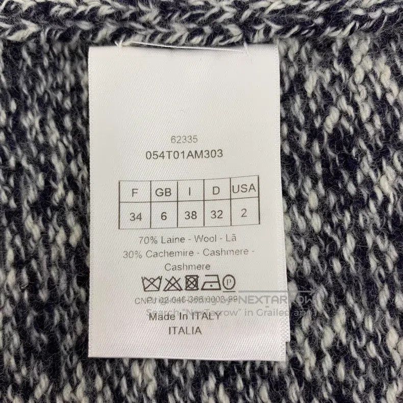Dior Dior Blue logo letter wool mixed cashmere knitted vest Size XXS / US 00 / IT 34 - 6 Thumbnail