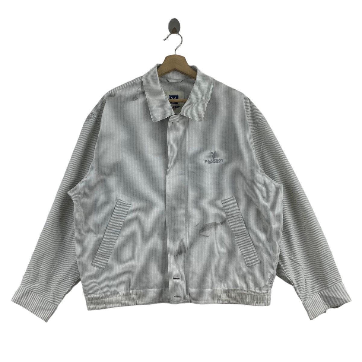 Playboy × Vintage Vintage PLAYBOY SPORT Hickory Stripes Embroidered Logo Size US L / EU 52-54 / 3 - 1 Thumbnail