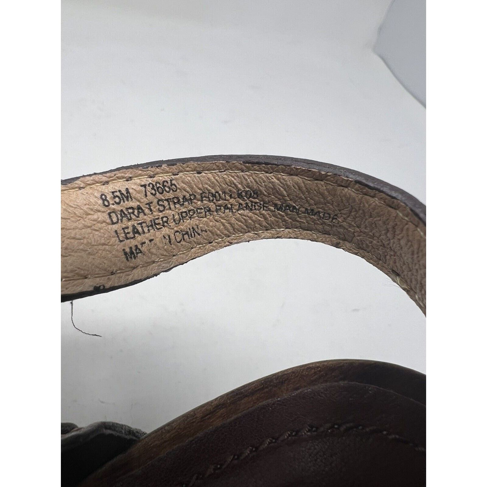 Frye FRYE Brown Leather Dara T Strap Sandals Wooden Heel Sz 8.5 M Size US 8.5 / IT 38.5 - 9 Thumbnail