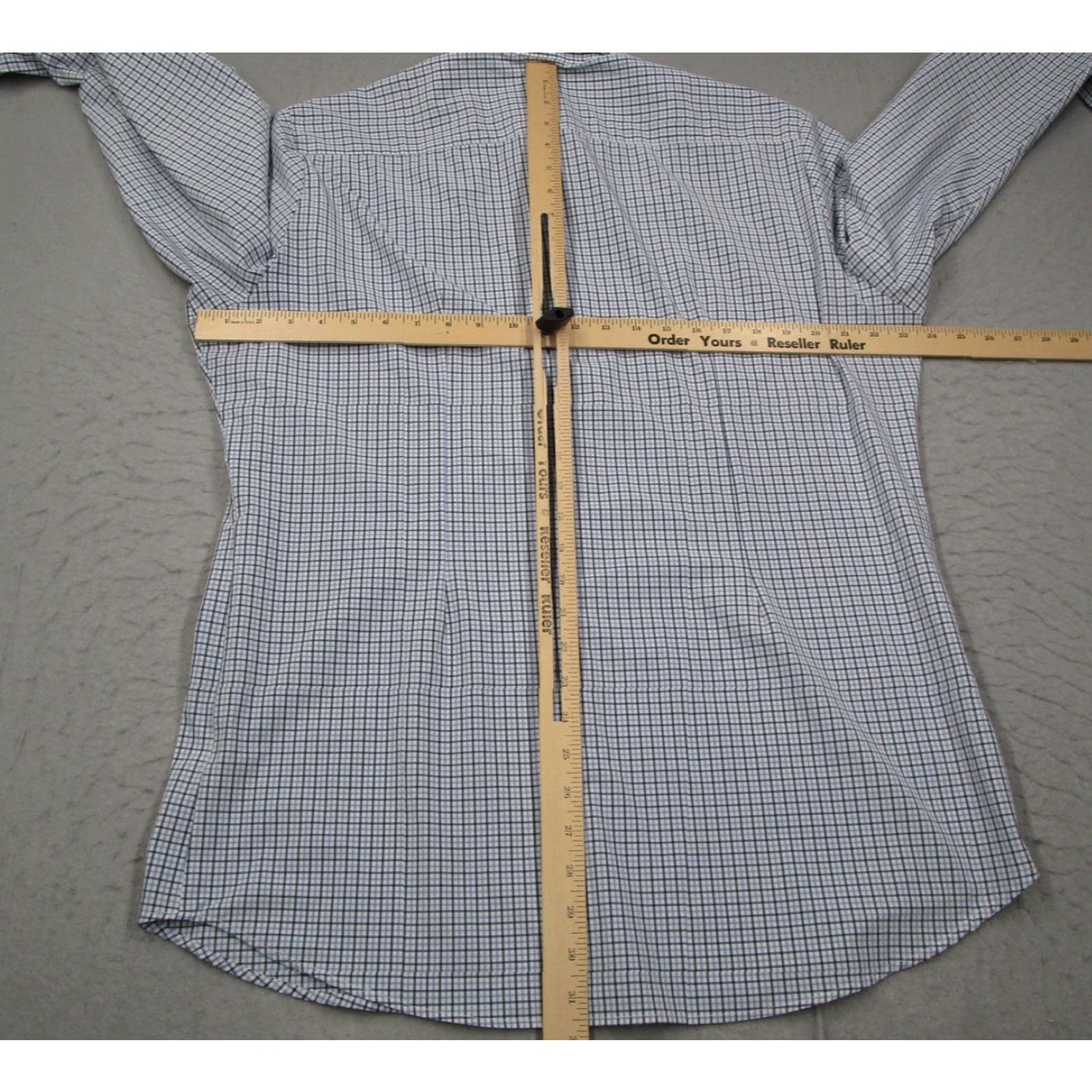 Mizzen+Main Mizzen+Main Leeward Shirt Mens XL Trim Fit Blue White Plaid Performance Stretch Shirt Mens XL Blue White Plaid Size US XL / EU 56 / 4 - 5 Thumbnail