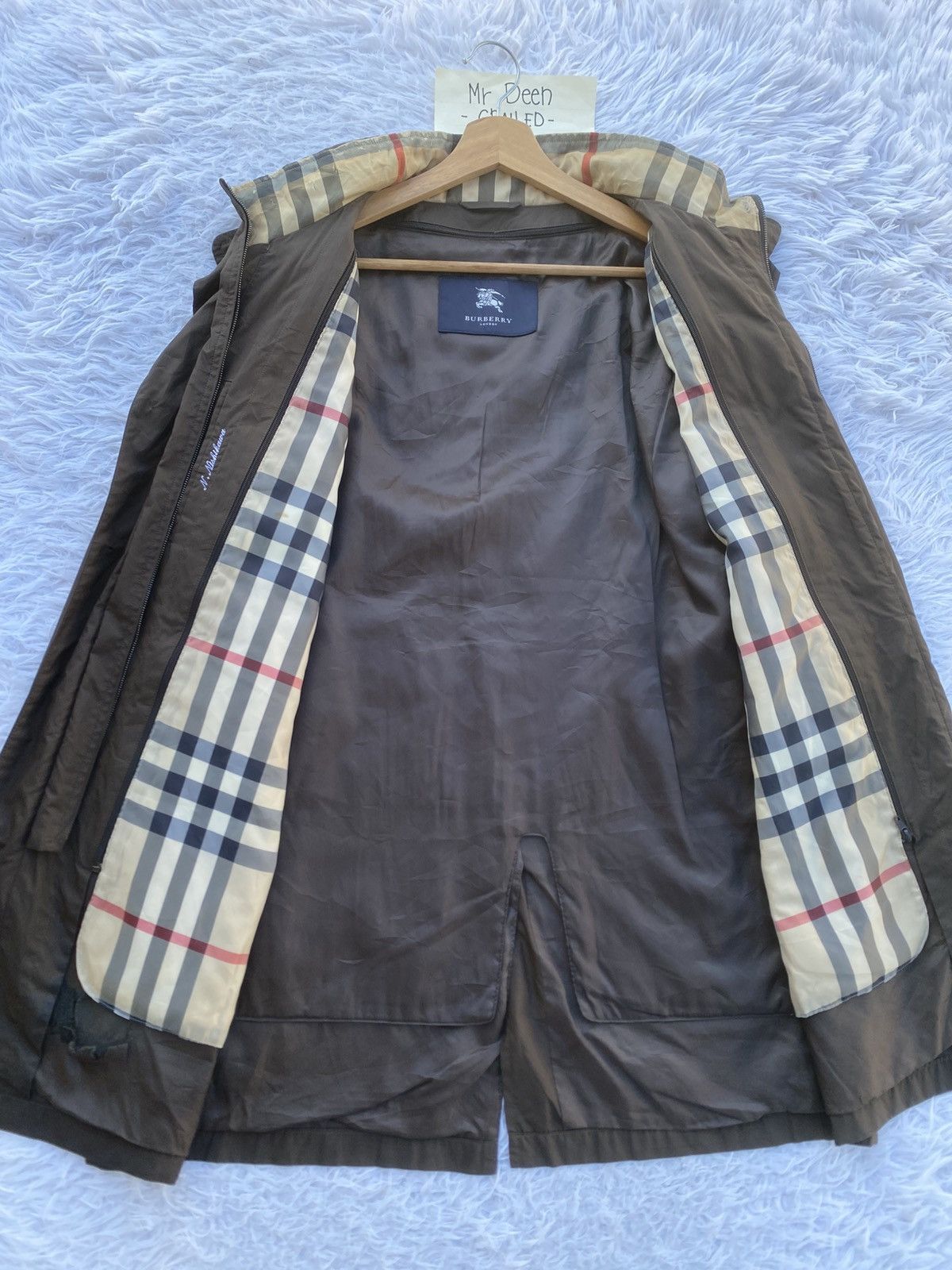 Burberry Rare Vintage Burberry Nylon Long Jacket Size US L / EU 52-54 / 3 - 8 Thumbnail