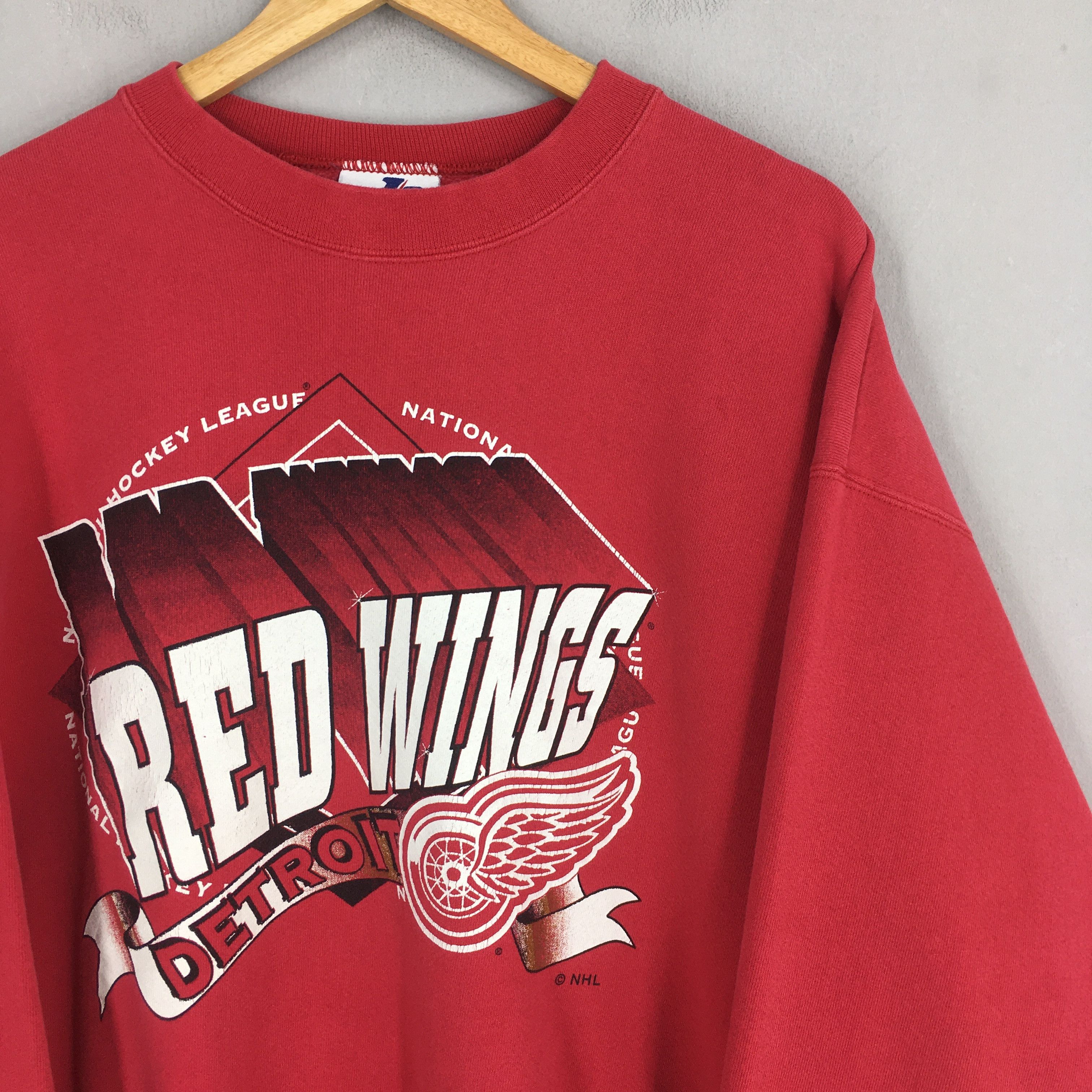 Logo Athletic × NHL Vintage 90s Detroit Red Wings NHL Sweatshirt Large Size US L / EU 52-54 / 3 - 2 Thumbnail