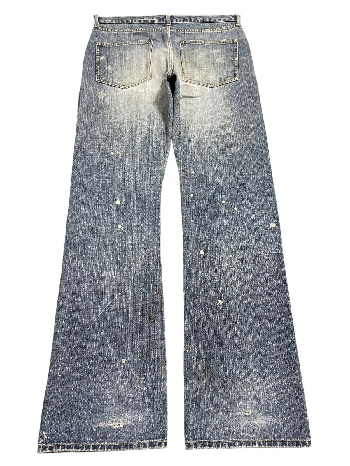 Purple Brand Vintage Japanese Brand Faded Wash Painted Wide Leg Jeans Size US 32 / EU 48 - 2 Thumbnail