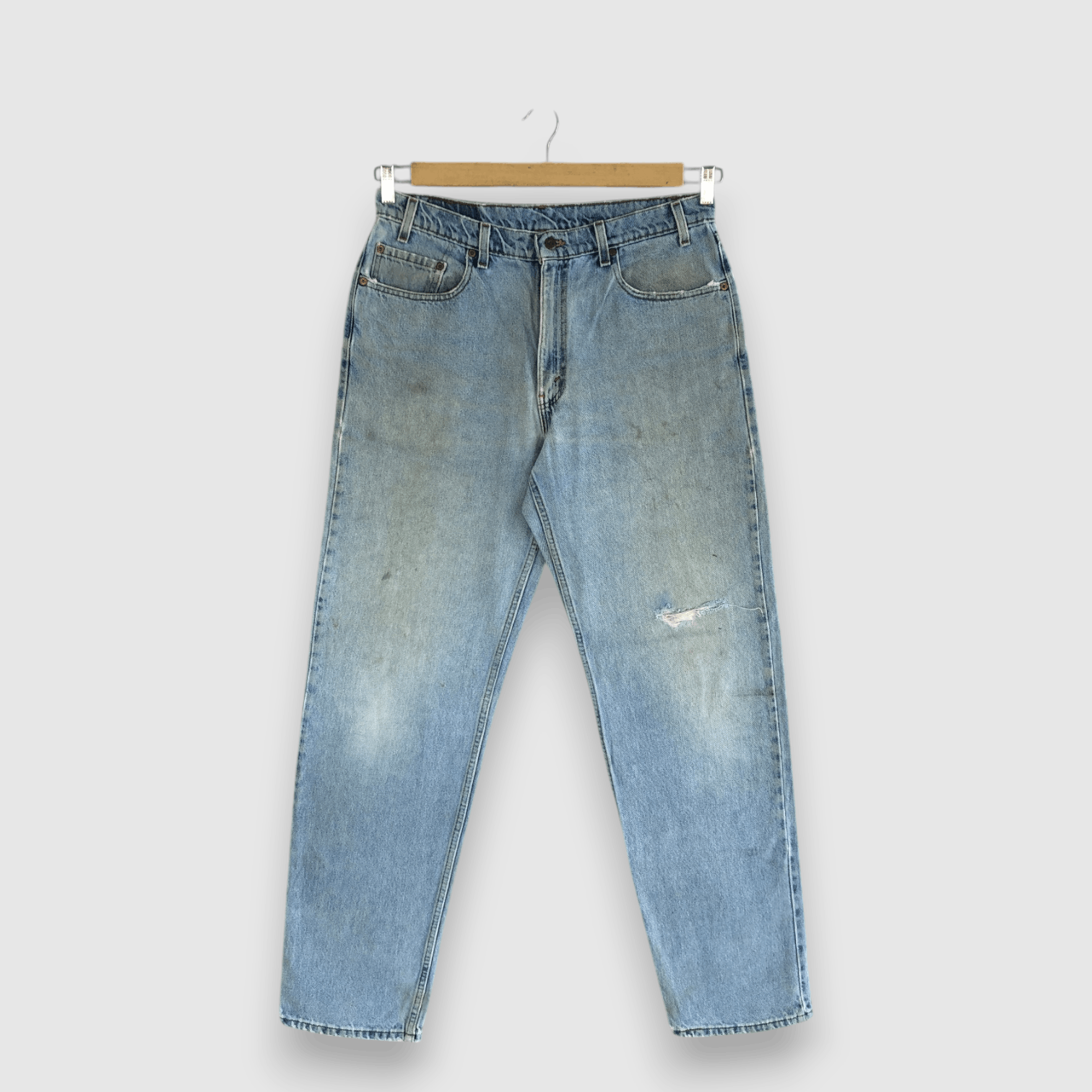 Levi's Vintage Ripped Levis 505 Jeans Levi's Faded Light Wash Denim Size US 32 / EU 48 - 1 Thumbnail