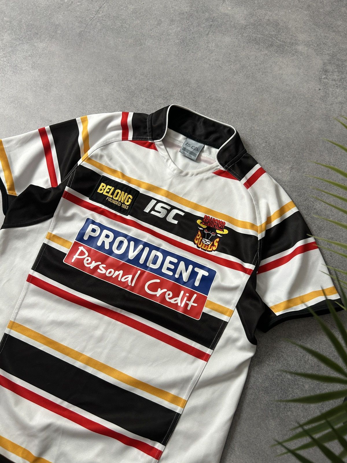Sterling Ruby Vintage ISC Bradford bulls Rugby shits jersey mens Size US L / EU 52-54 / 3 - 2 Thumbnail
