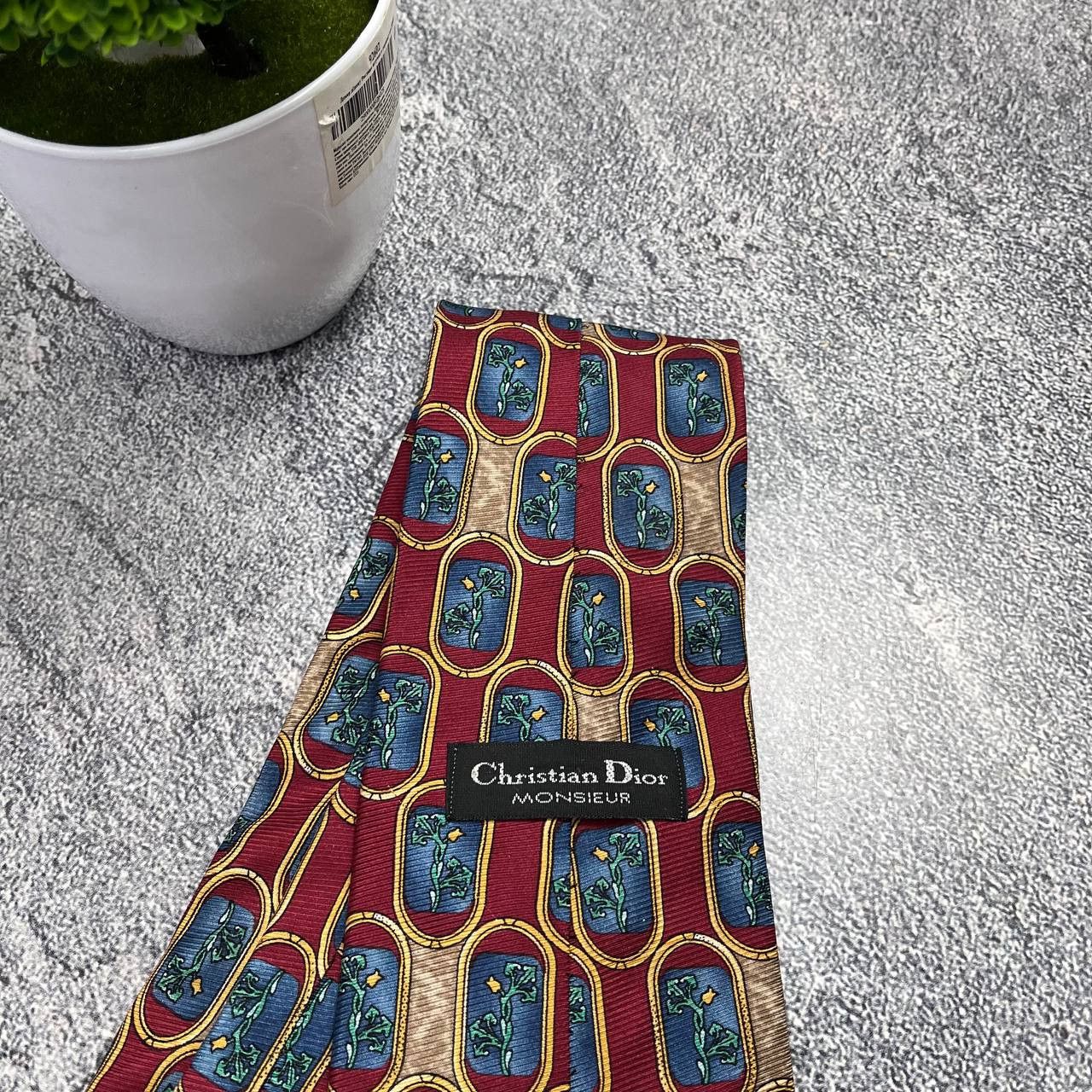 Christian Dior Monsieur Luxury Christian Dior Monsieur Pattern 100% Silk Tie Designe Size ONE SIZE - 6 Thumbnail