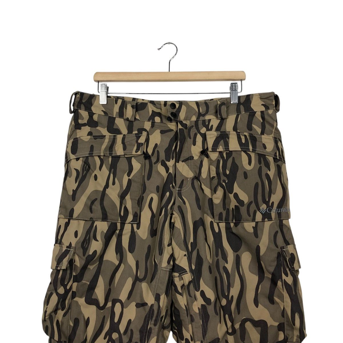 Japanese Brand 🔥VINTAGE CAMOUFLAGE SKI CARGO PANTS COLUMBIA MULTI POCKETS Size US 36 / EU 52 - 5 Thumbnail