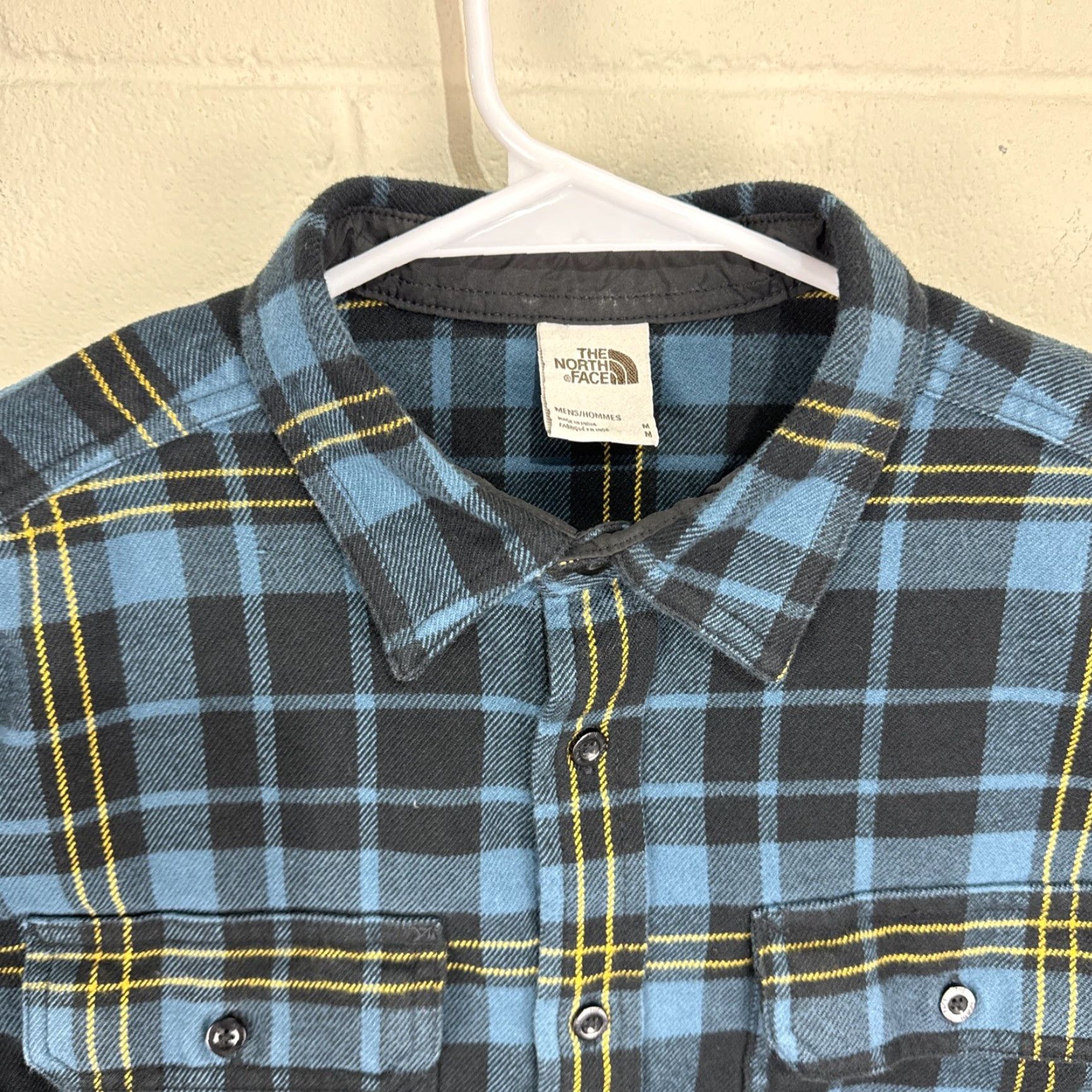 The North Face The North Face Mens Shirt Medium Blue Plaid Flannel Hiking Camping Outdoors Work Shirt Size US M / EU 48-50 / 2 - 3 Thumbnail