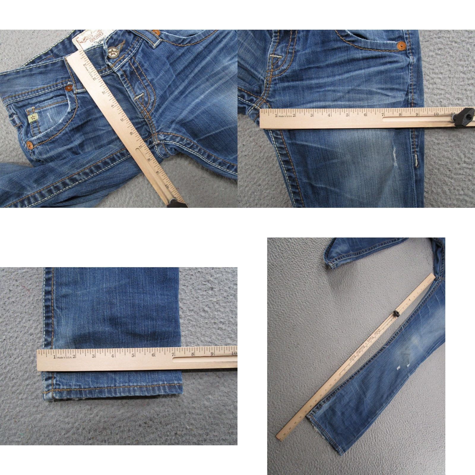 Vintage BKE Buckle Jeans Bootcut Distressed 5-Pocket Denim Flap Pocket Women's 27R Blue Size 27" / US 4 / IT 40 - 8 Thumbnail