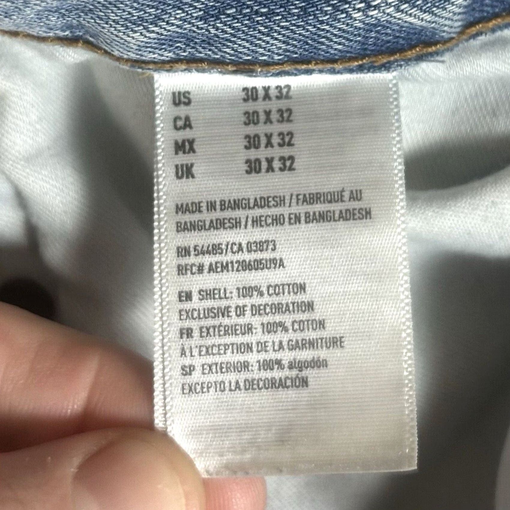 American Eagle Outfitters American Eagle Jeans Slim 30x32 Denim Mid Rise 5-Pocket Mens Tapered Size US 30 / EU 46 - 7 Thumbnail