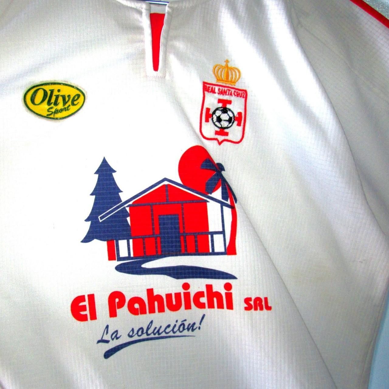 Other Real Santa Cruz Bolivia 1995 1996 Home Olive sport Shirt Size US XL / EU 56 / 4 - 3 Thumbnail