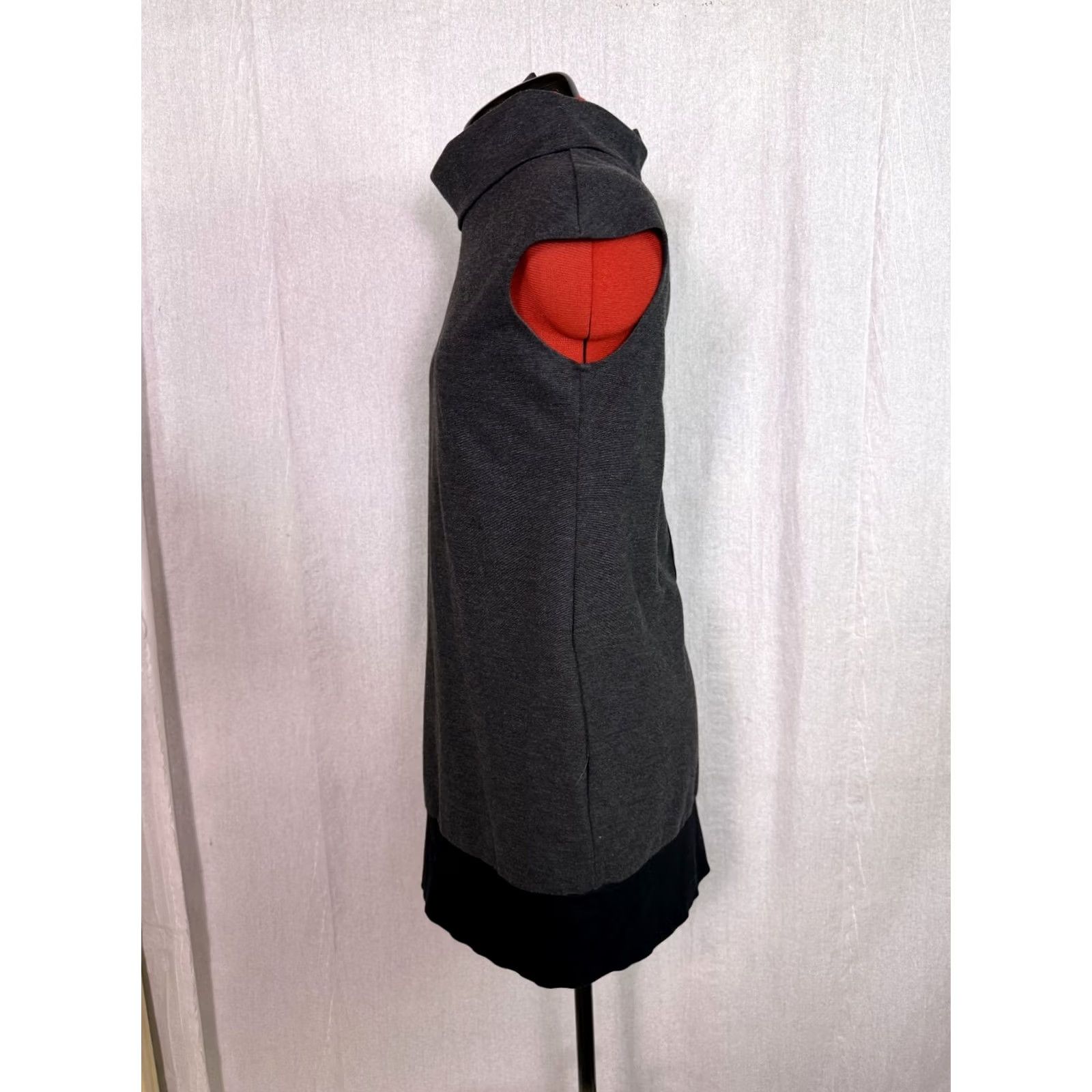 Express Express Women Gray Mock Neck Cap Sleeve Mod Shift Dress S 60s D872 Size S / US 4 / IT 40 - 4 Thumbnail